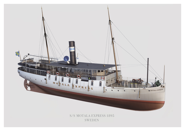 S/S Motala Express. A Swedish coastal vessel from 1895, 