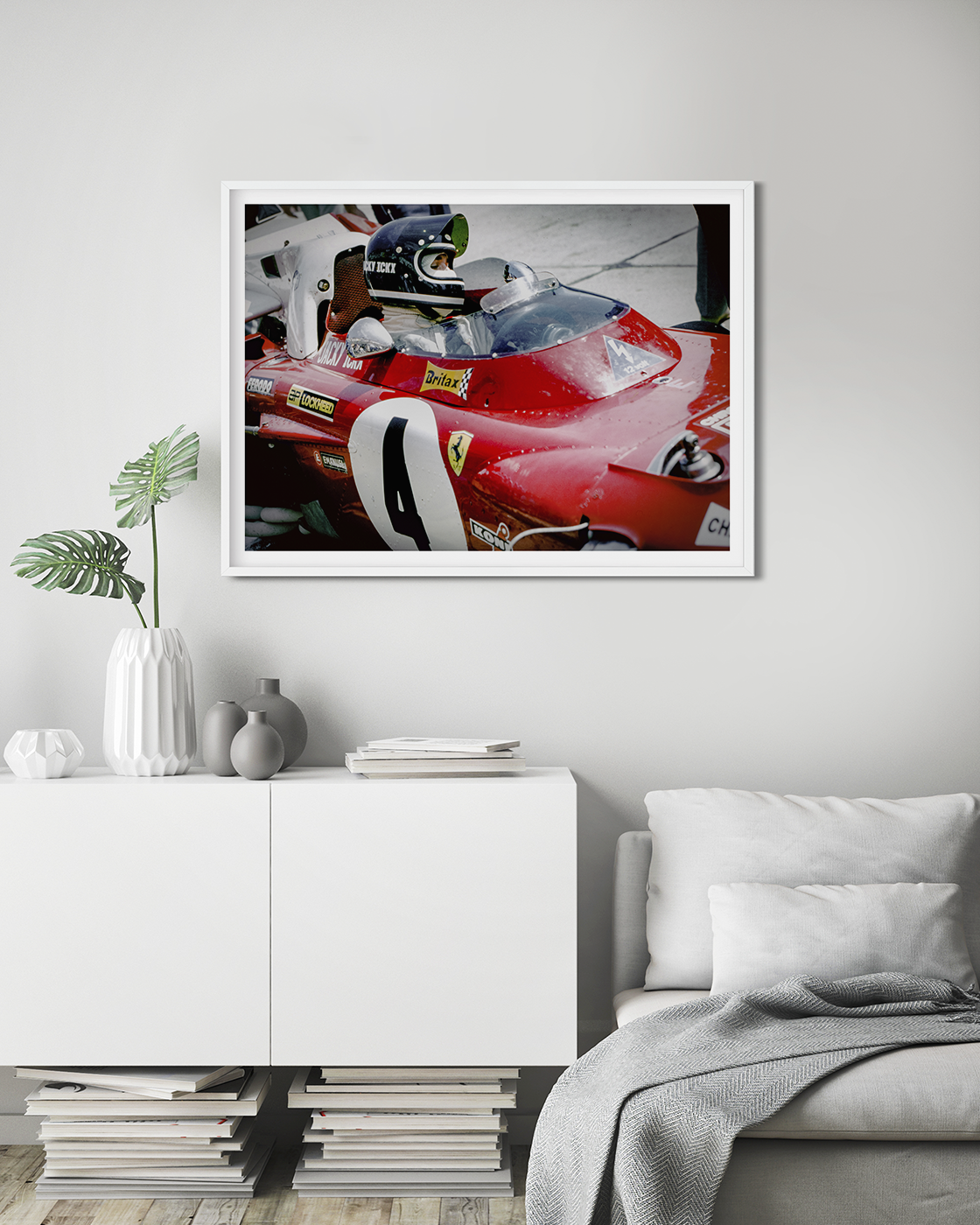 Color photo of the legendary driver, Jacky Ickx before the race at Nürburgring.