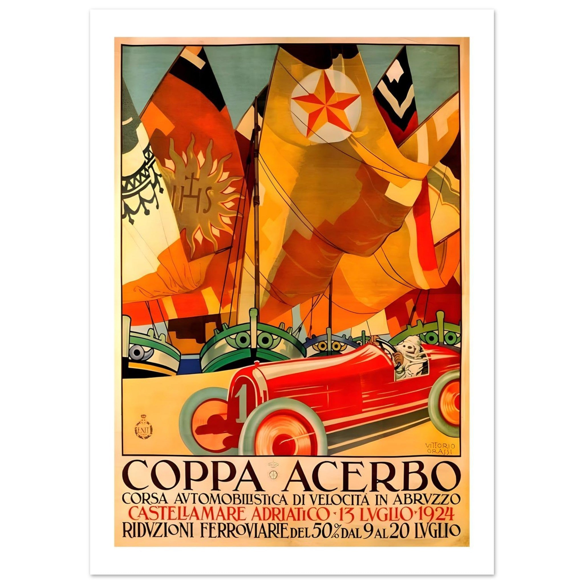 1924 Coppa Acerbo Castellamare Adriatico Poster - Transit Art