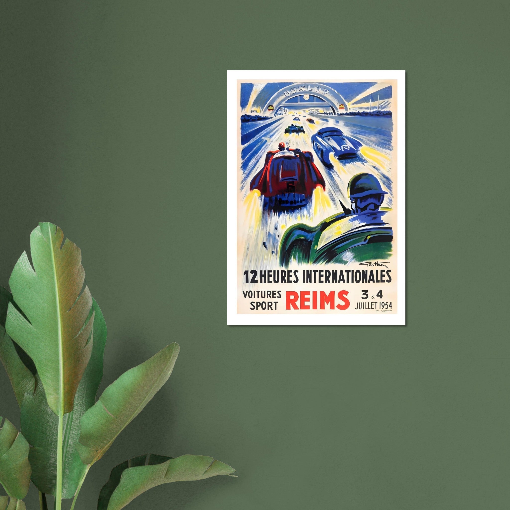 1954 Reims 12 Heures Internationales Night Thunder Poster - Transit Art