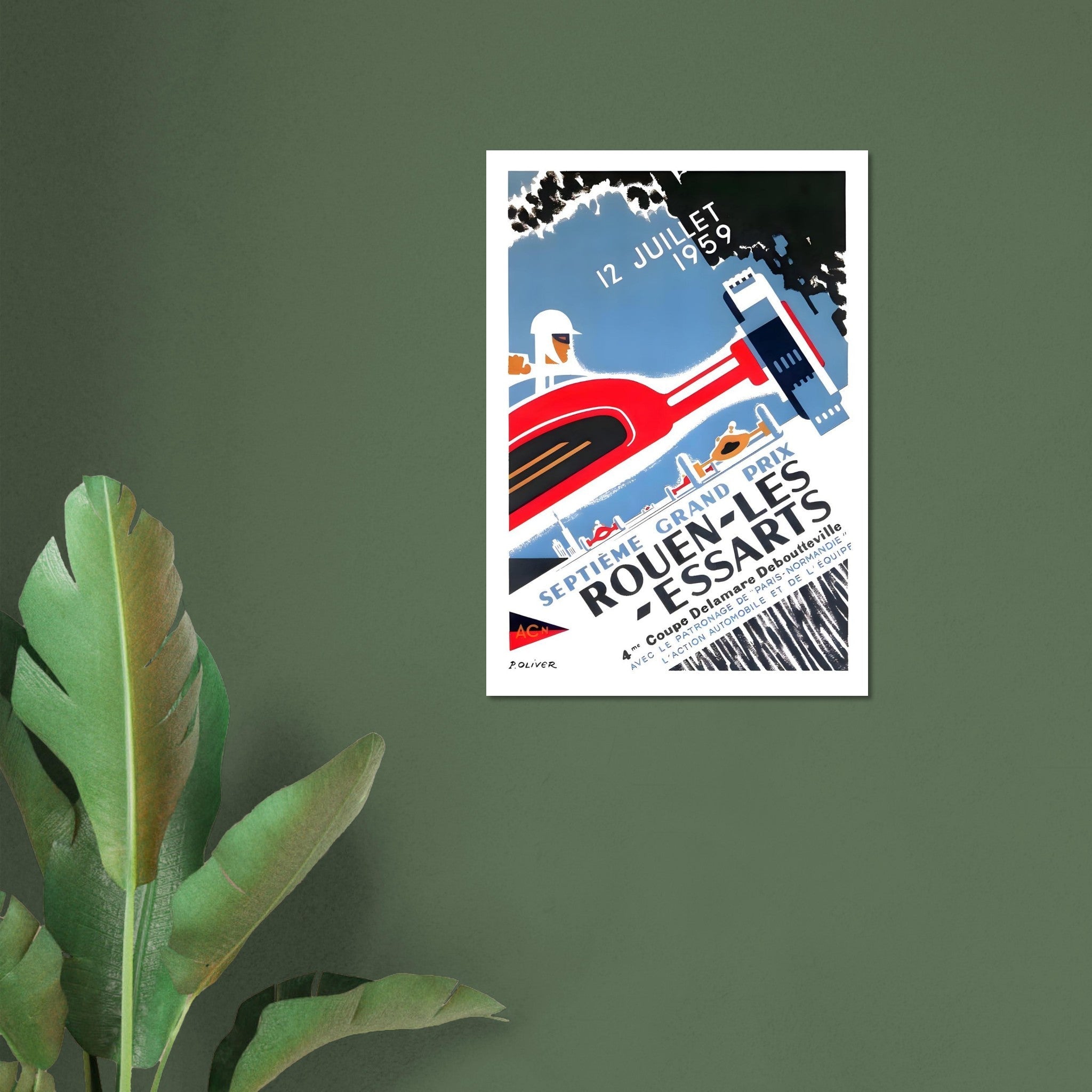 1959 Rouen - les - Essarts Grand Prix Poster - Transit Art