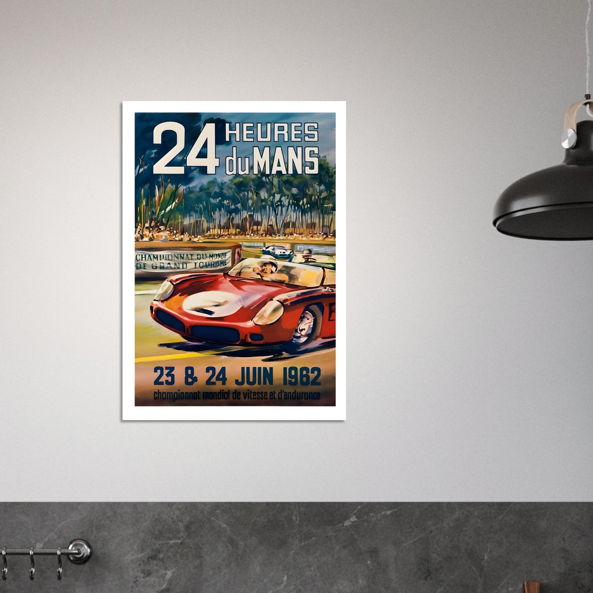 1962 24 Heures du Mans Endurance Racing Poster - Transit Art