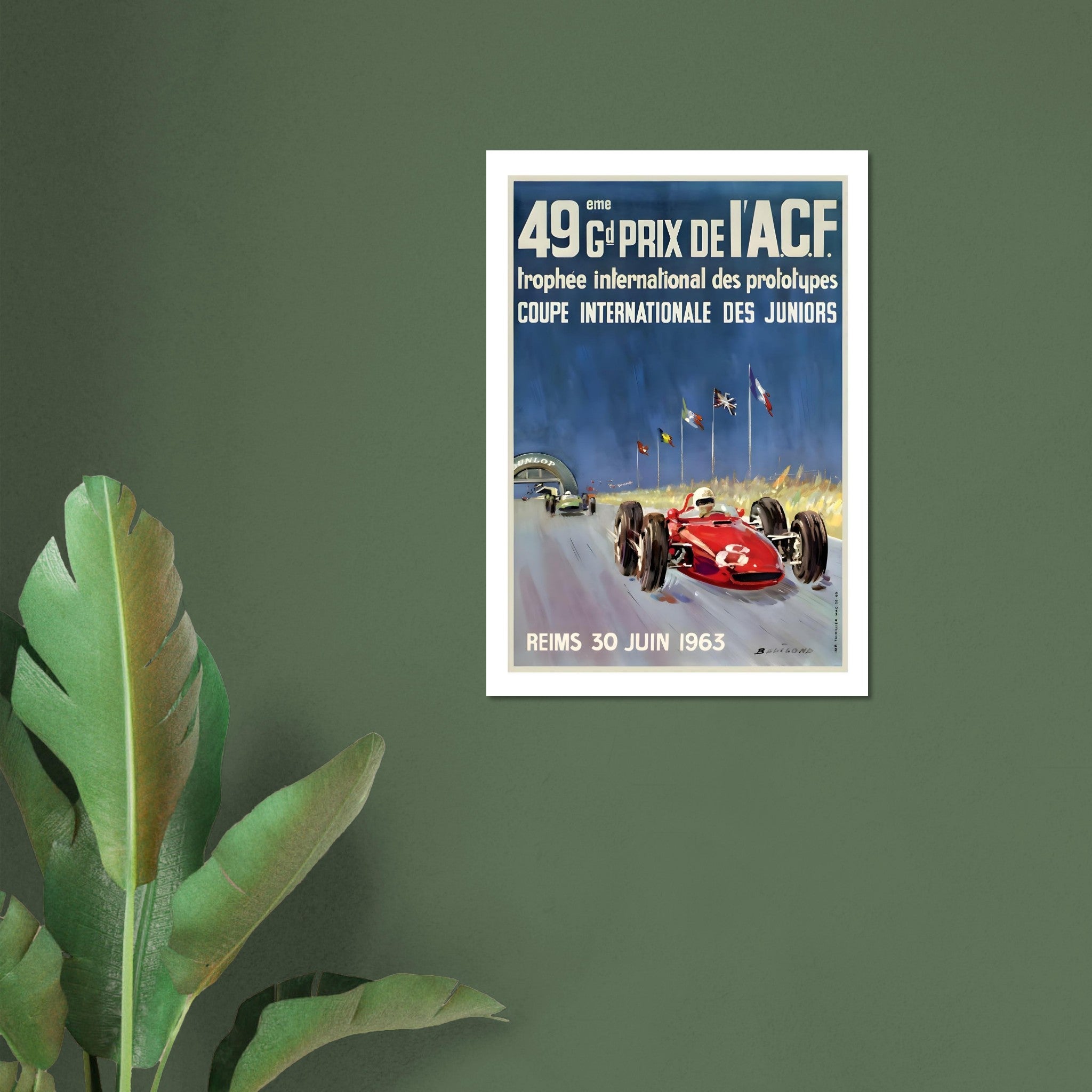 1963 Reims 49ème Grand Prix de l’ACF Poster - Transit Art