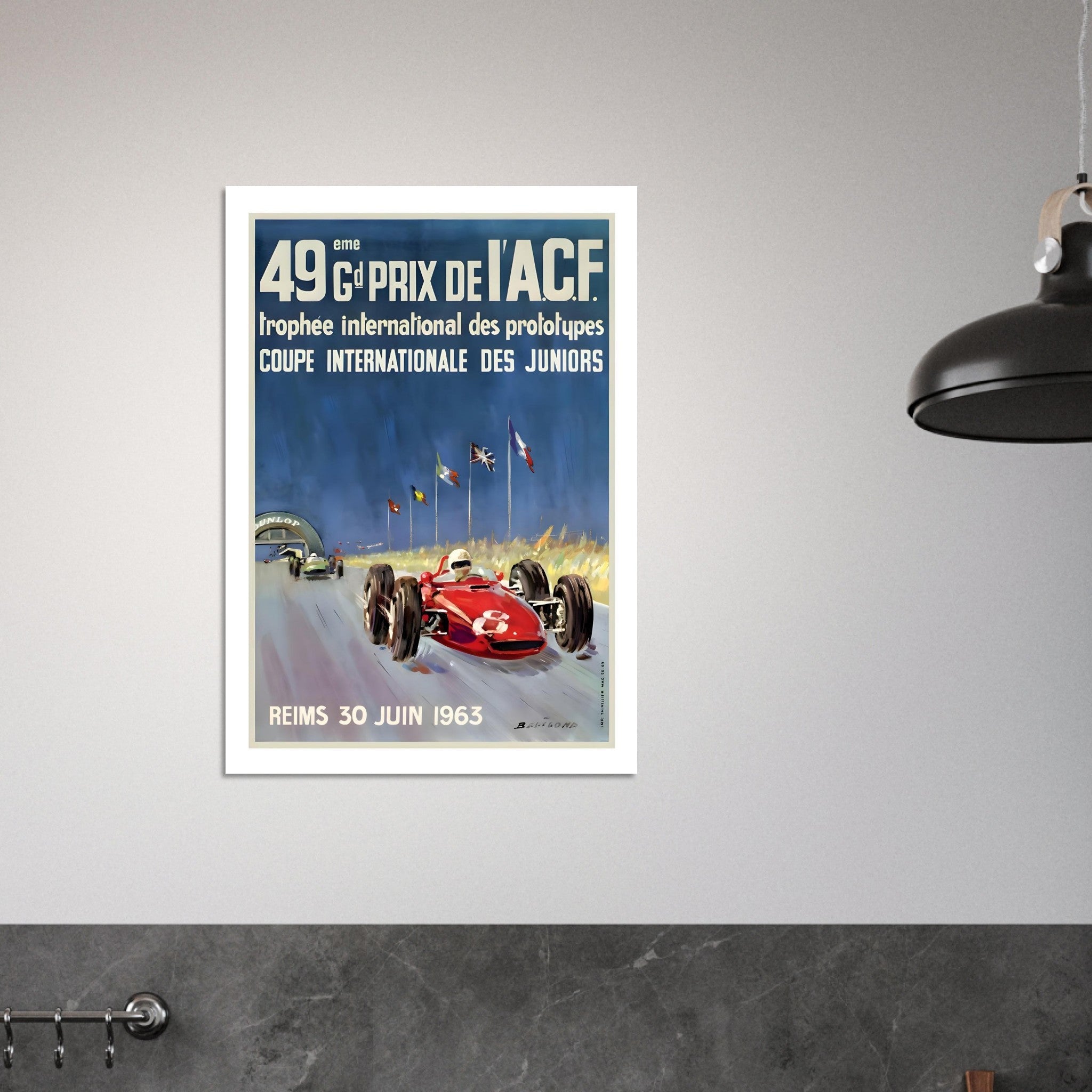 1963 Reims 49ème Grand Prix de l’ACF Poster - Transit Art