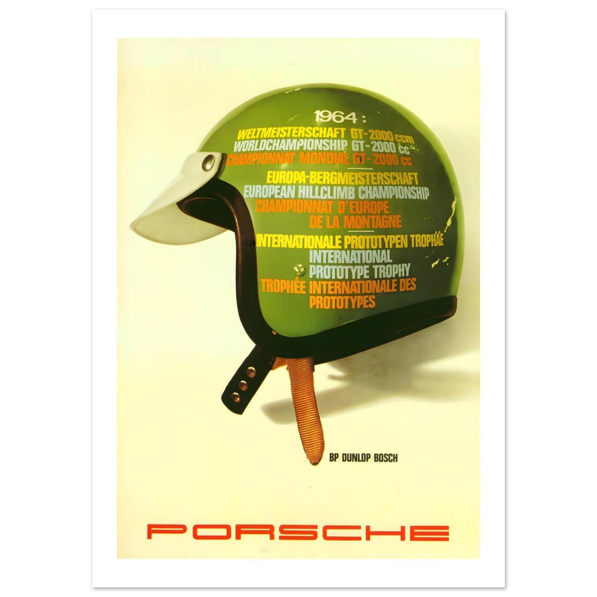 1964 Porsche Championship Helmet Poster - Transit Art
