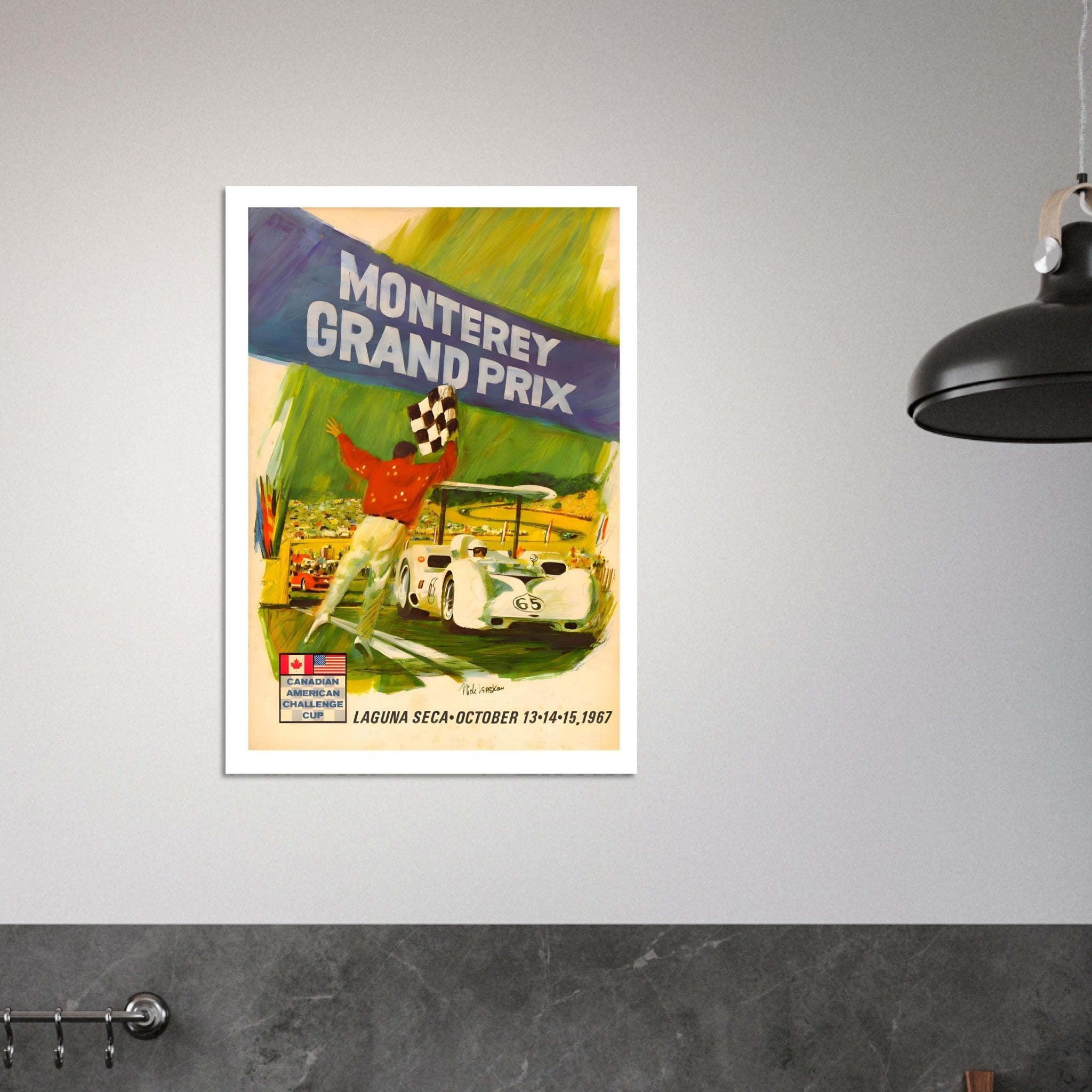 1967 Monterey Grand Prix Laguna Seca Poster - Transit Art