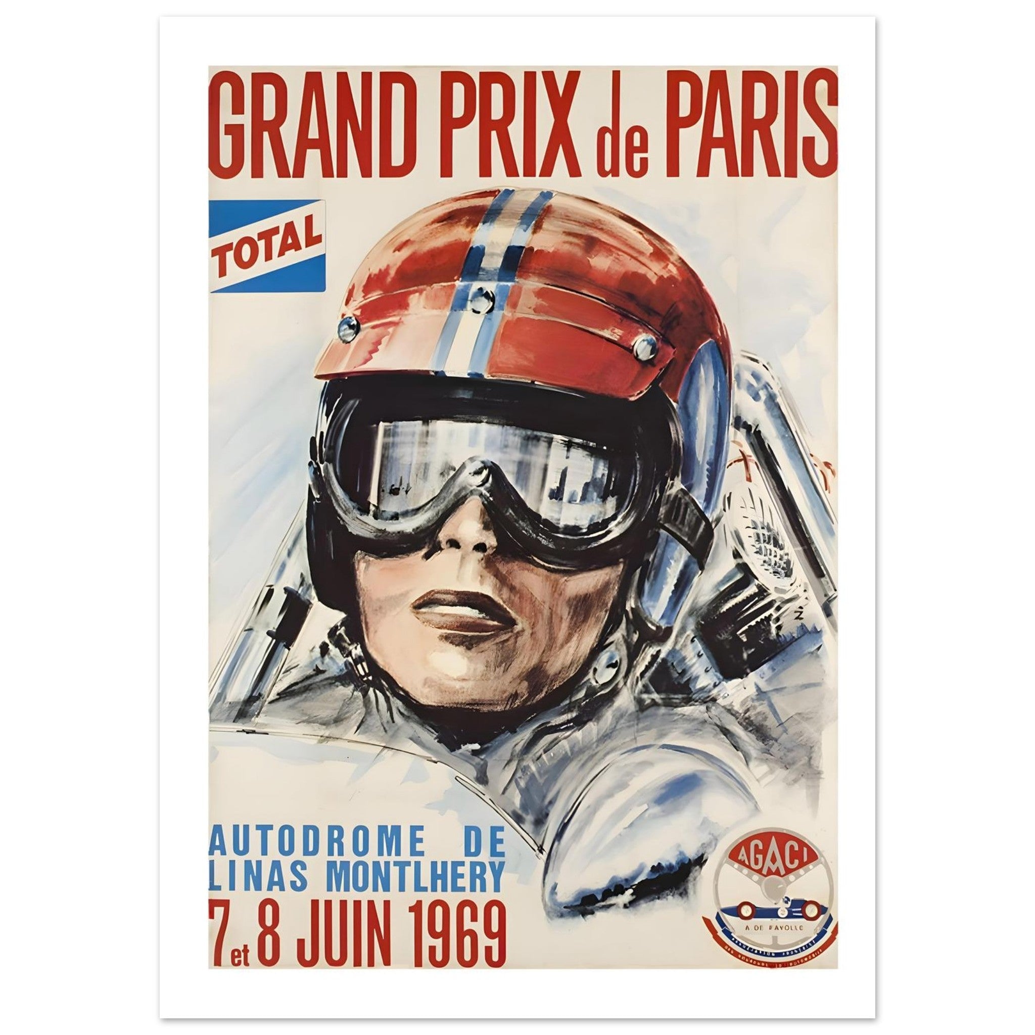 1969 Grand Prix de Paris Linas - Montlhéry Poster - Transit Art