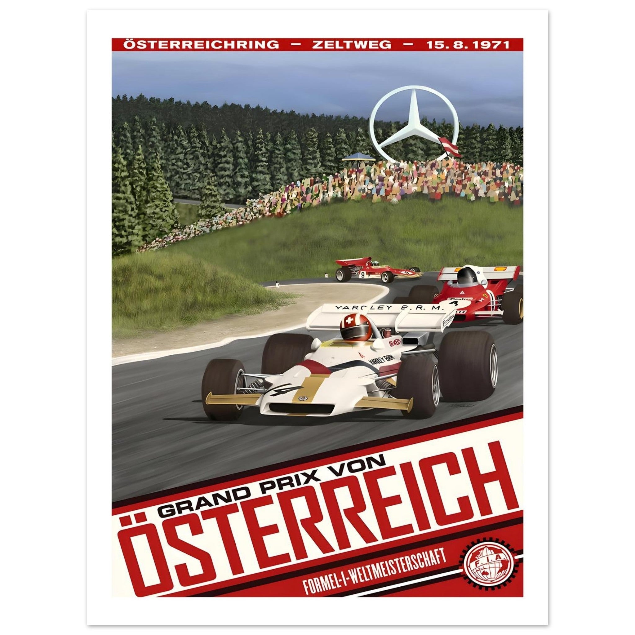 1971 Österreichring Grand Prix von Österreich Poster - Transit Art
