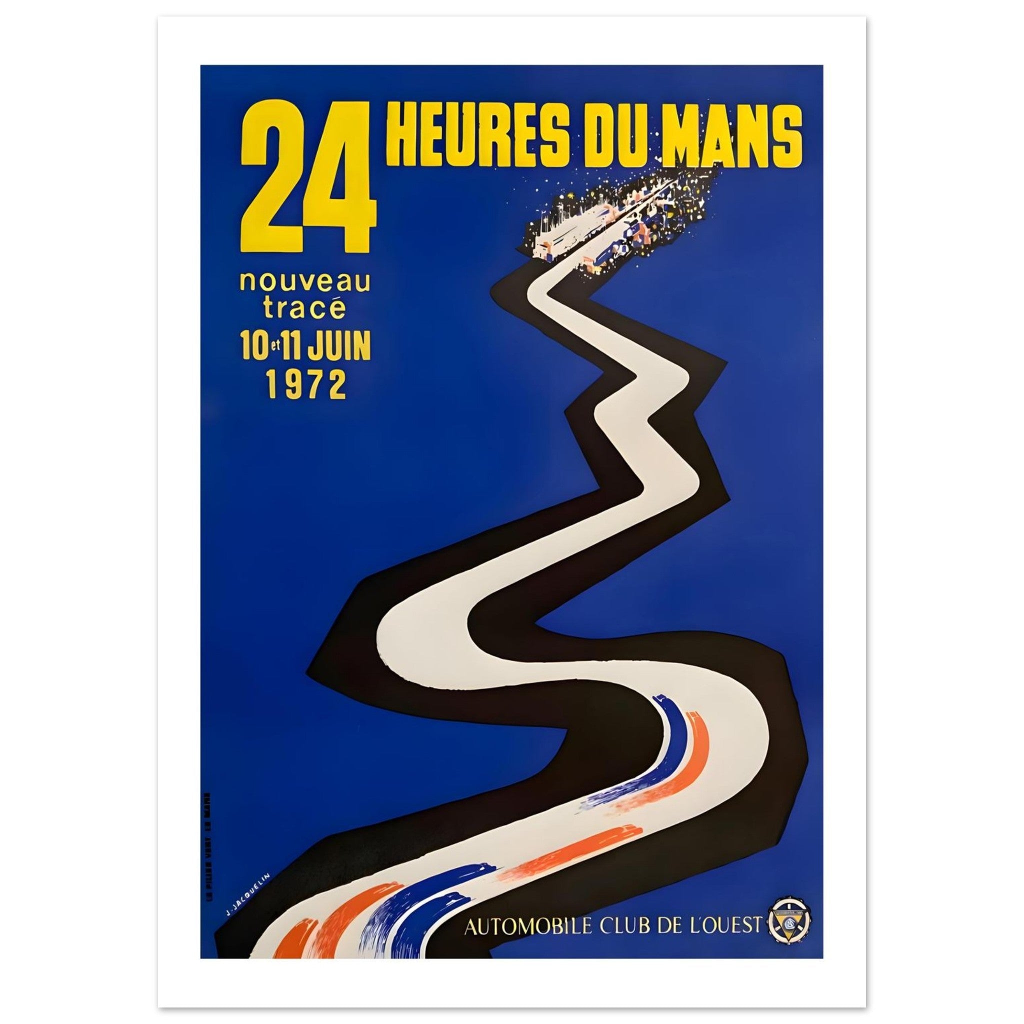 1972 24 Heures du Mans Nouveau Tracé Poster - Transit Art