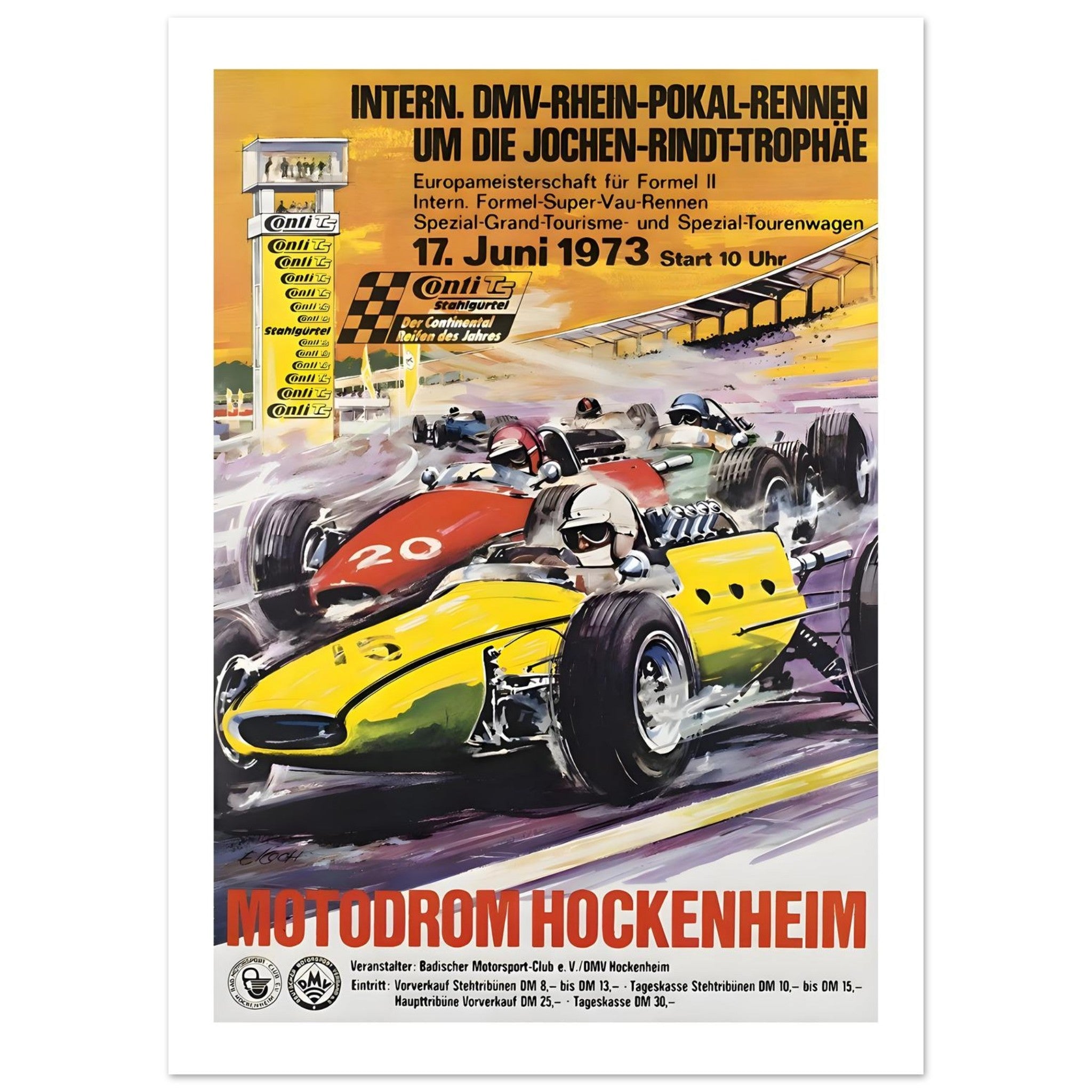 1973 Motodrom Hockenheim Jochen - Rindt - Trophäe Poster - Transit Art