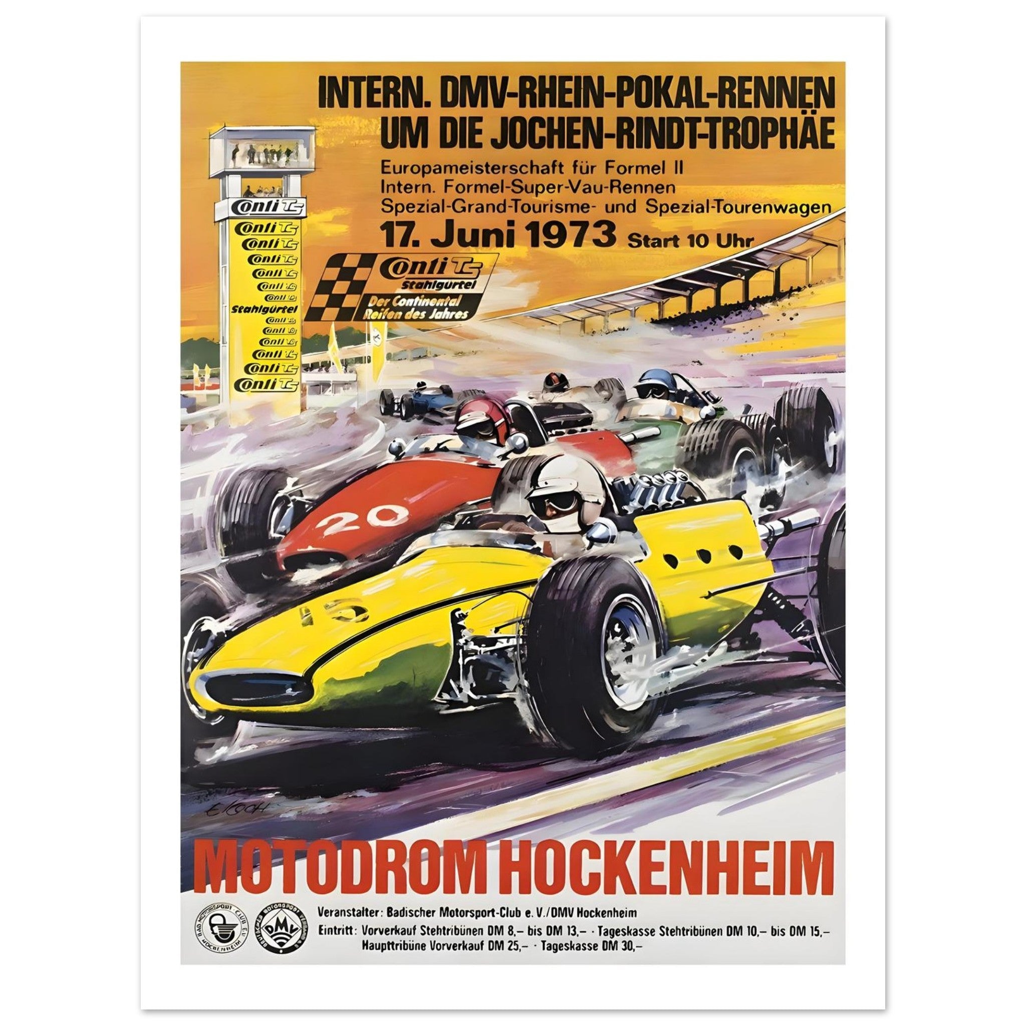 1973 Motodrom Hockenheim Jochen - Rindt - Trophäe Poster - Transit Art