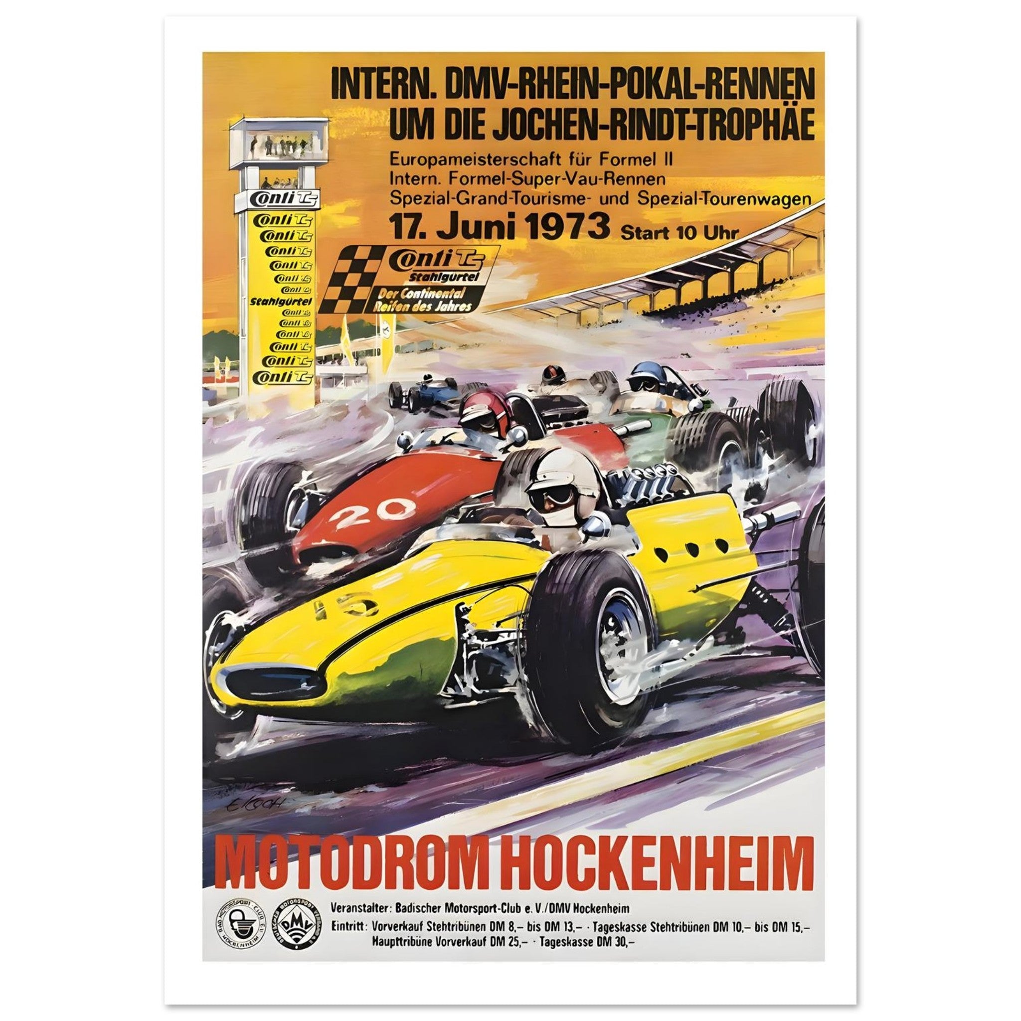 1973 Motodrom Hockenheim Jochen - Rindt - Trophäe Poster - Transit Art