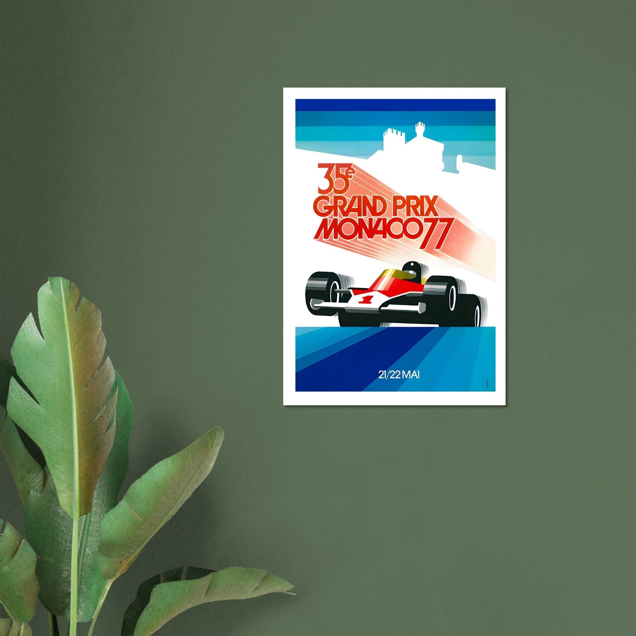 1977 Monaco Grand Prix 35e Poster - Transit Art