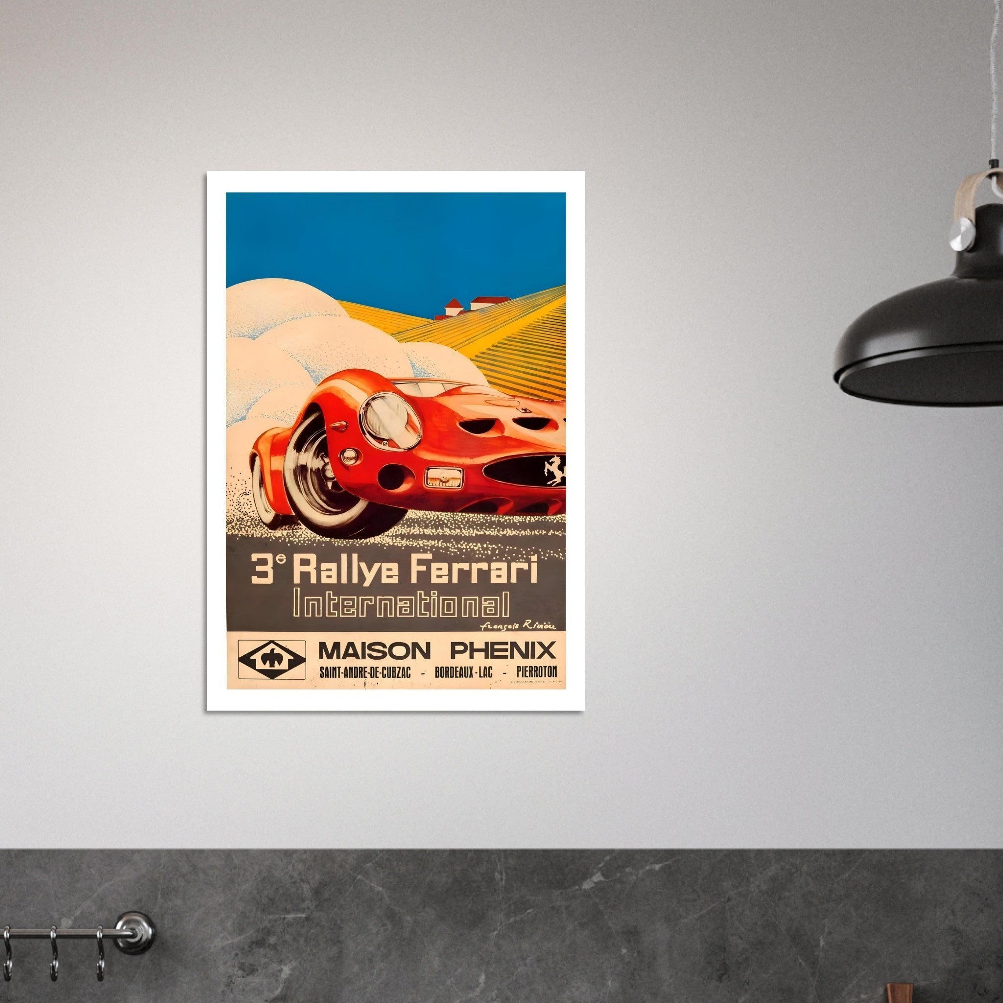 3e Rallye Ferrari International Maison Phenix Poster - Transit Art