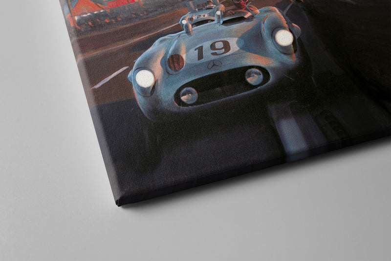 The Mercedes-Benz 300 SLR at Le Mans 1955 - canvas