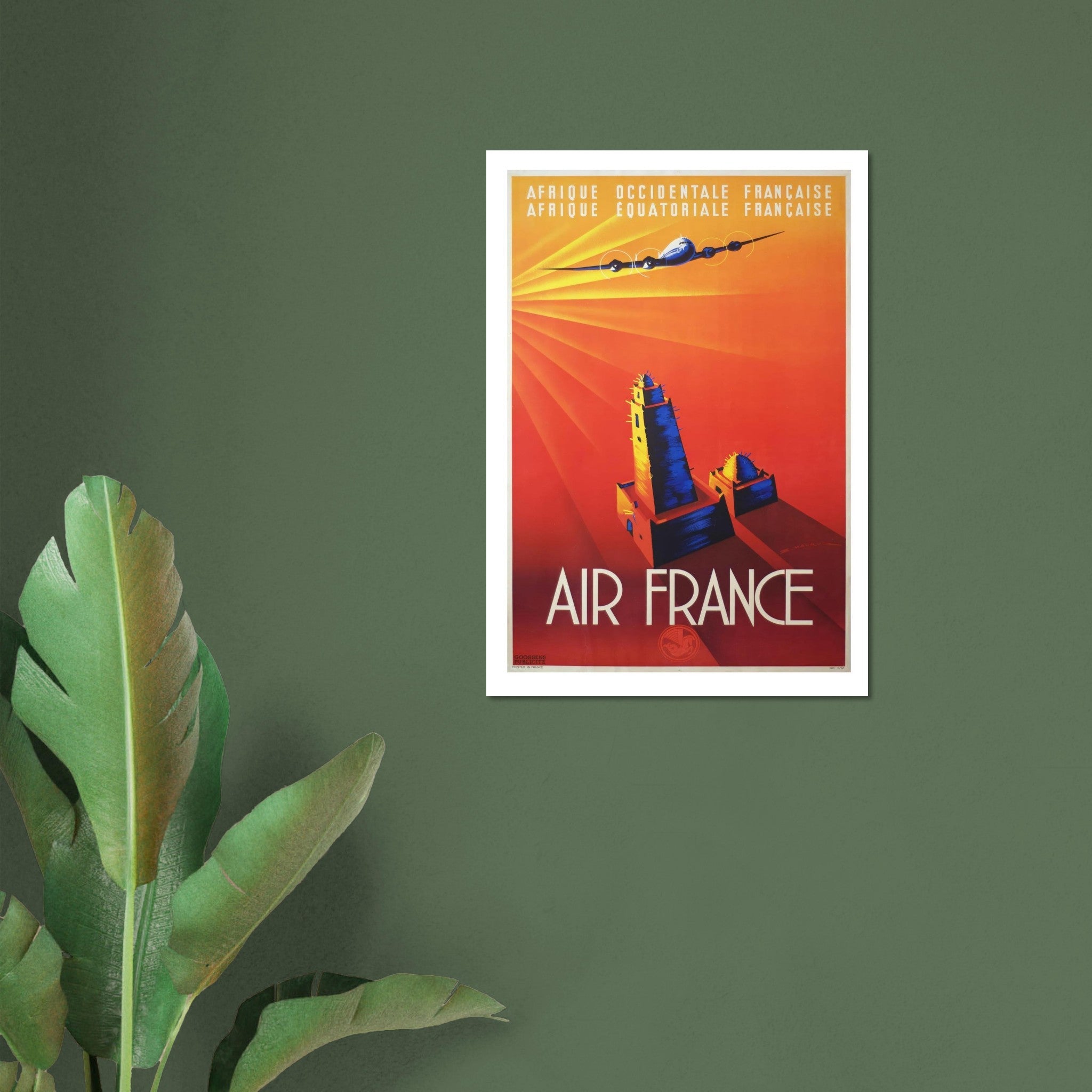 Air France "Afrique Occidentale Française" Vintage Poster - Transit Art
