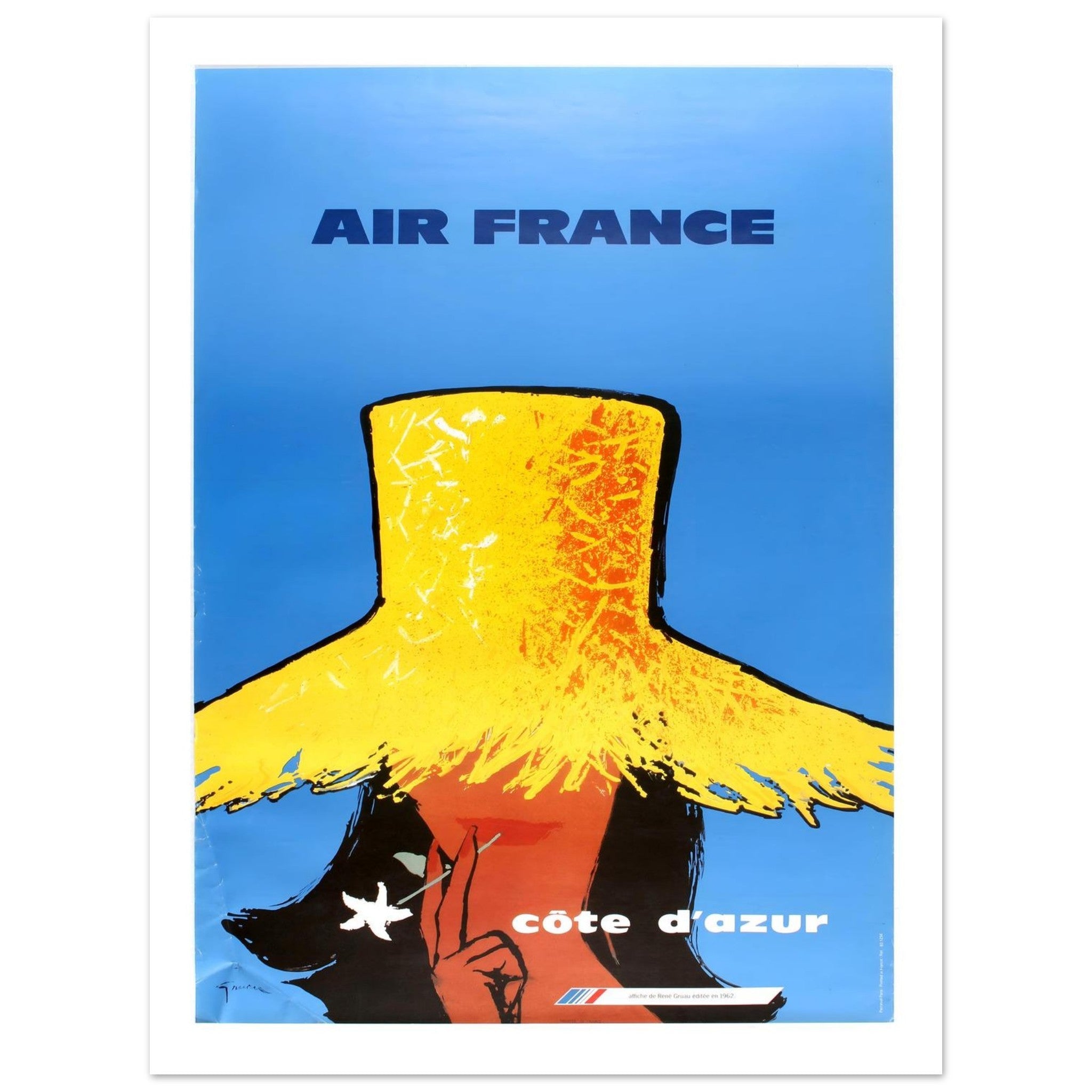 Air France Côte d’Azur René Gruau Chic Poster - Transit Art