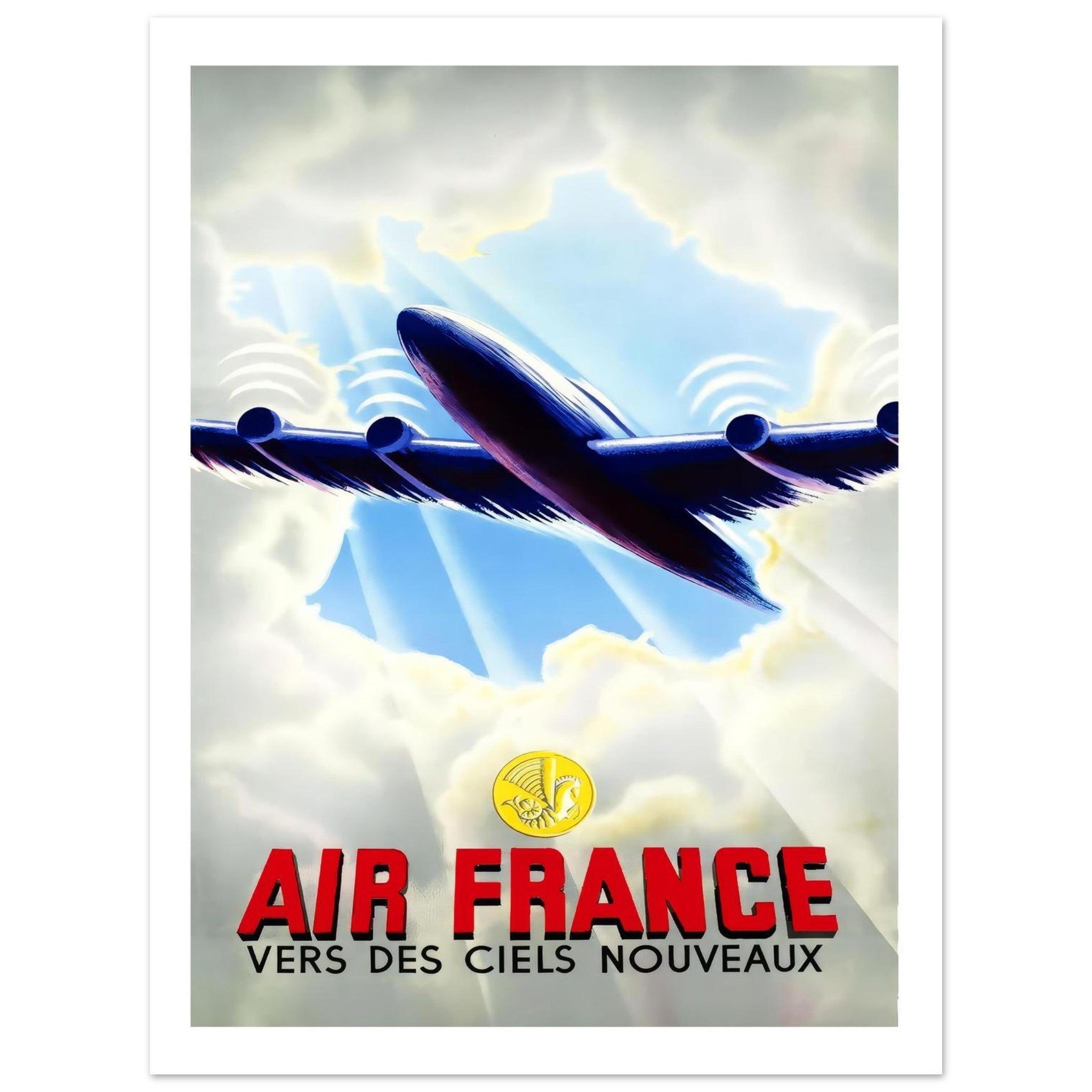 Air France Poster: Towards New Skies - Transit Art