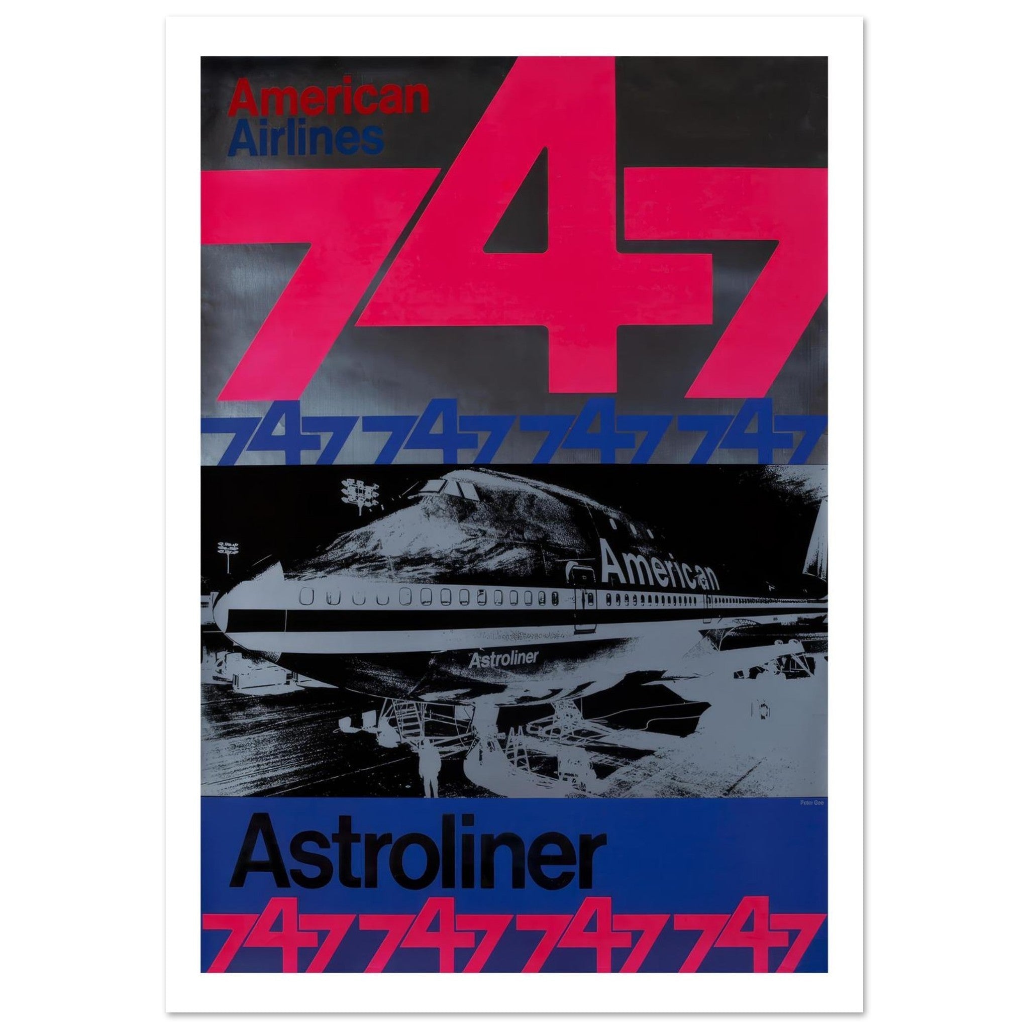American Airlines 747 Astroliner Poster - Transit Art