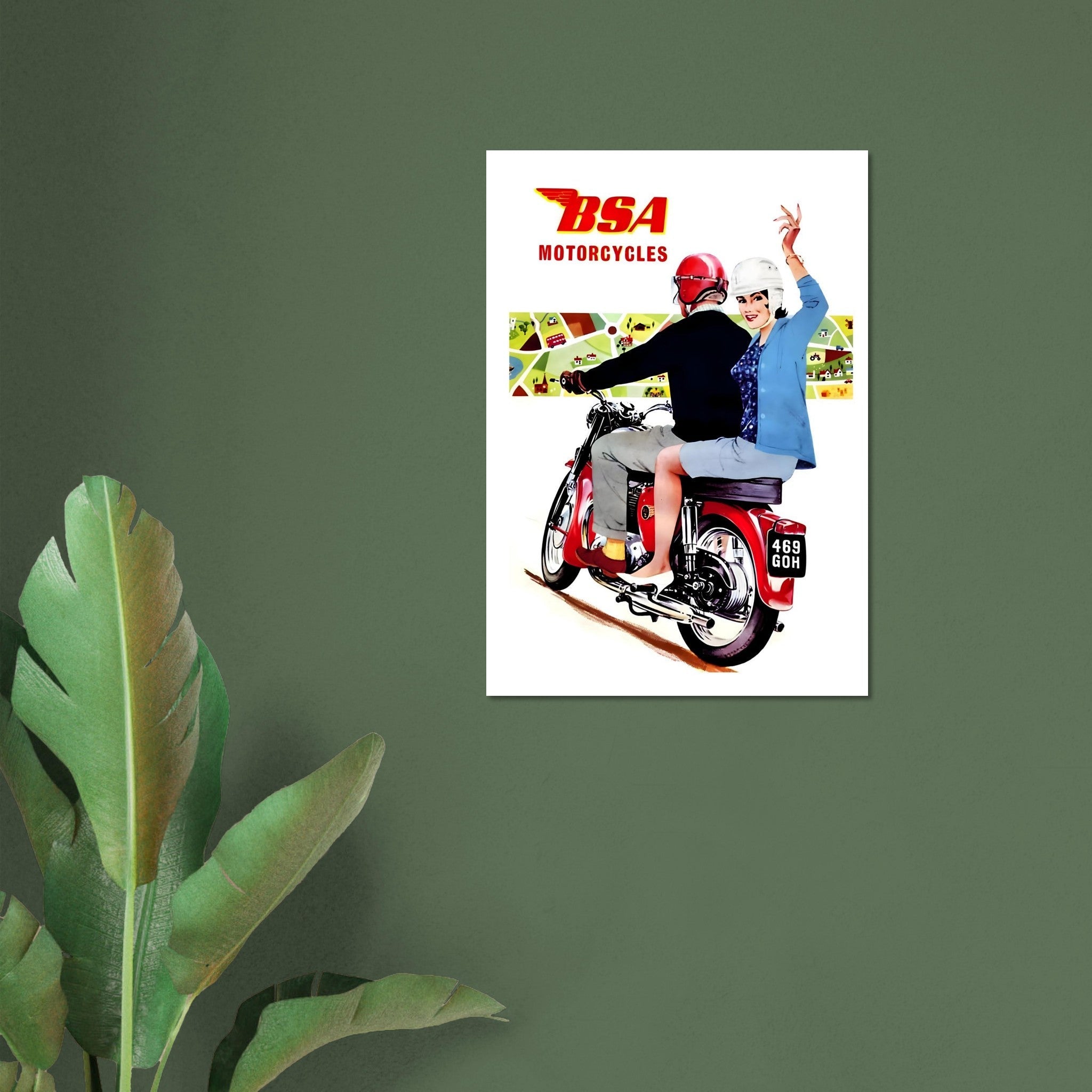 BSA Motorcycles Vintage Advertisement Poster - Transit Art