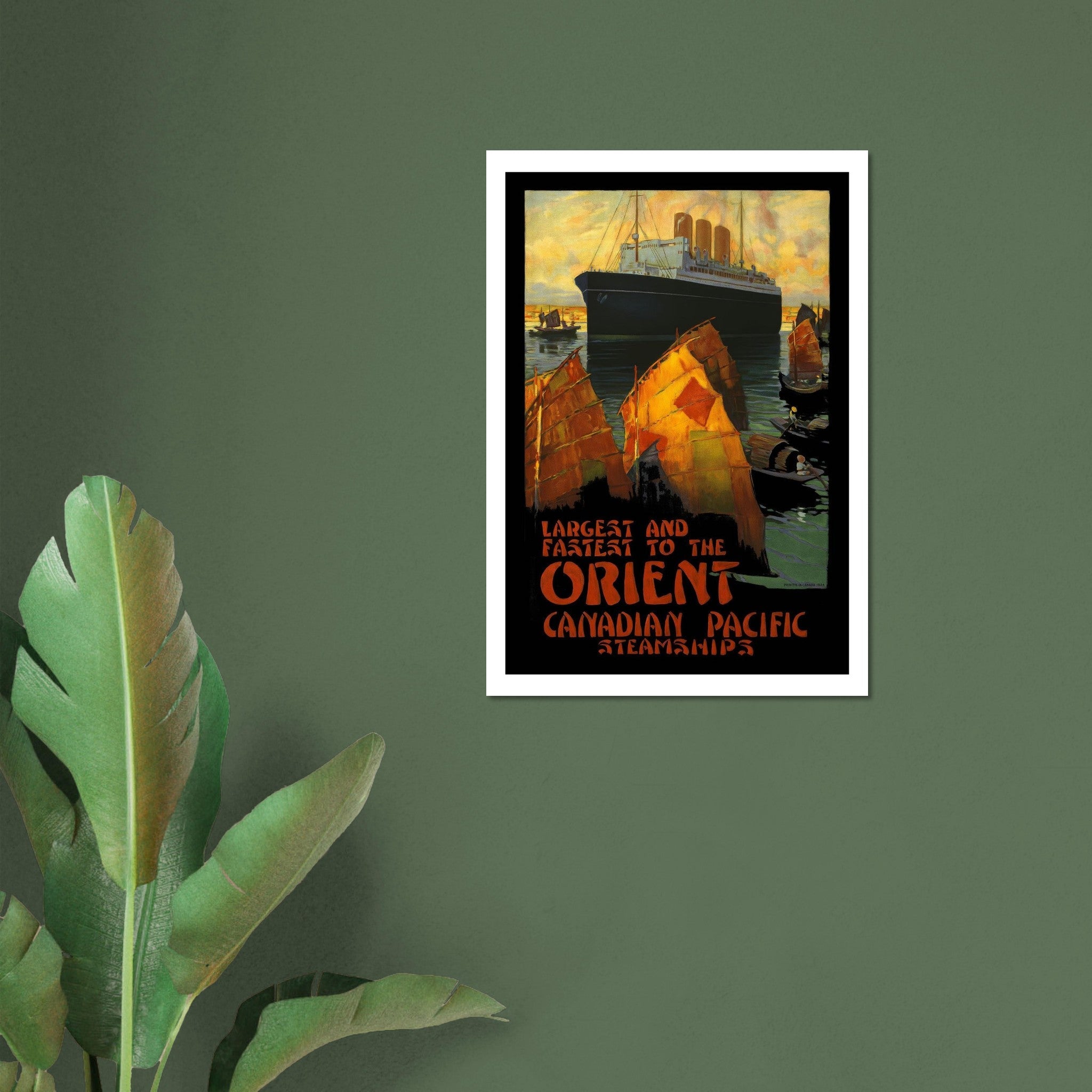 Canadian Pacific Steamships "Largest and Fastest to the Orient" Vintage Poster - Transit Art