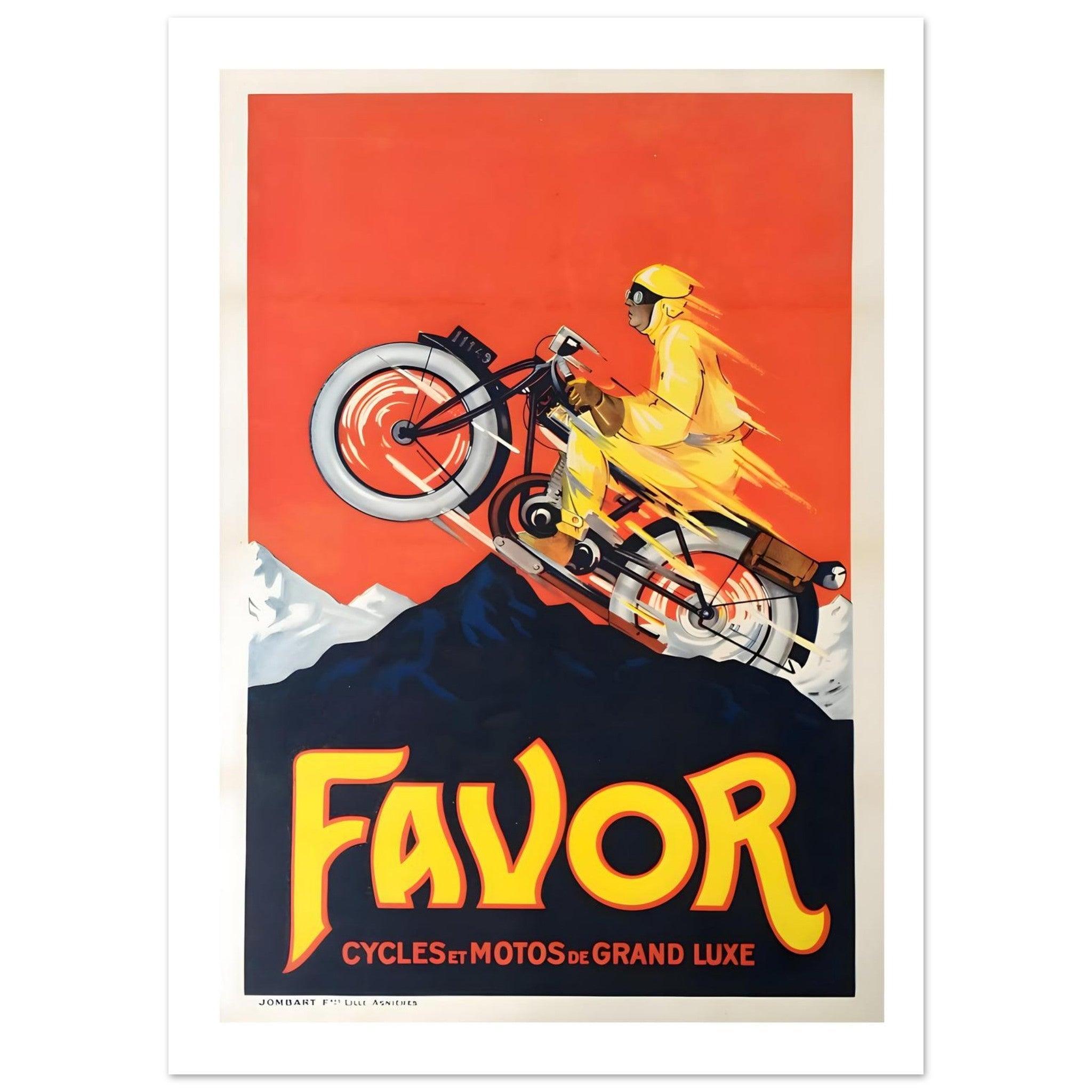 Classic Favor Luxury Motorcycle Mountain Poster - Transit Art