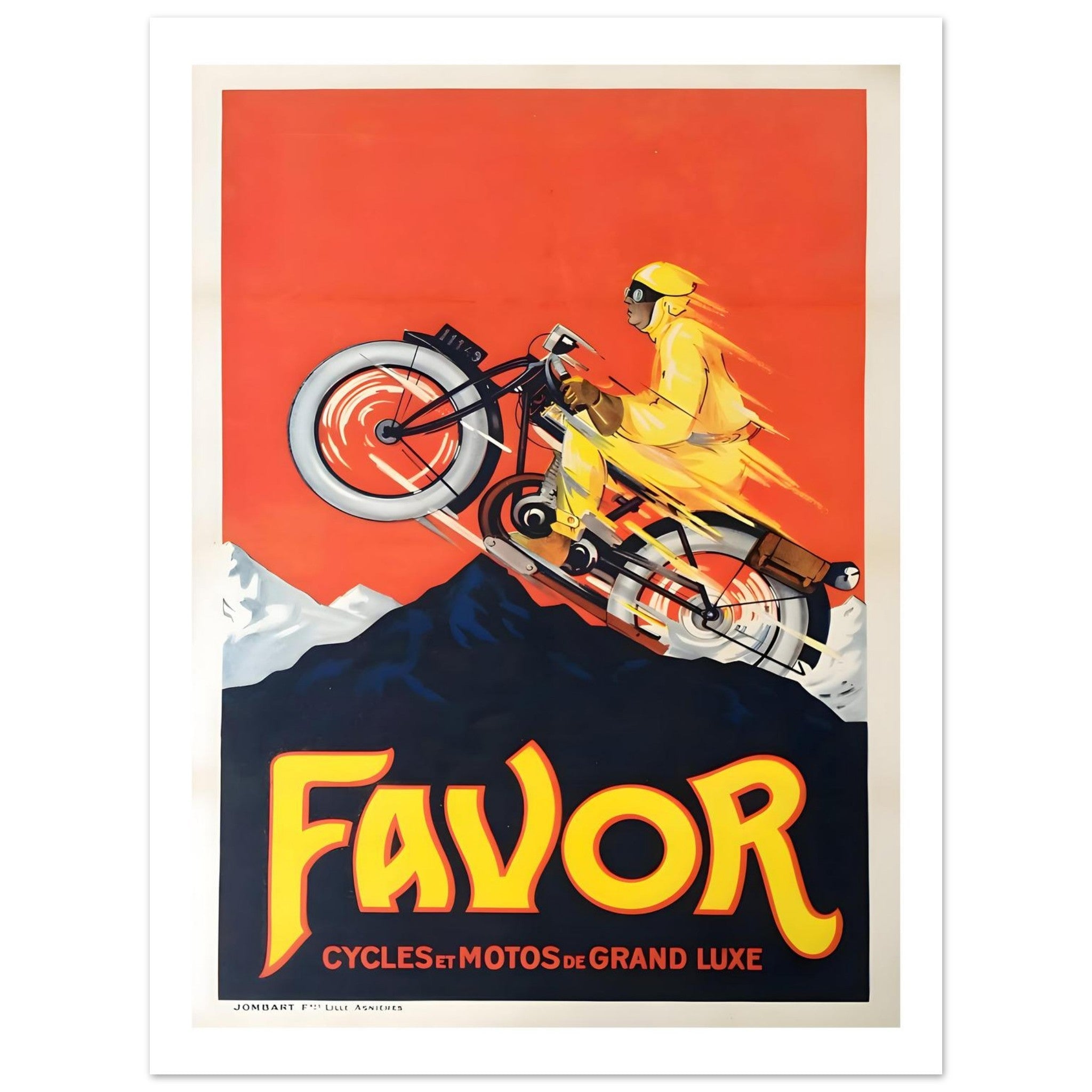 Classic Favor Luxury Motorcycle Mountain Poster - Transit Art