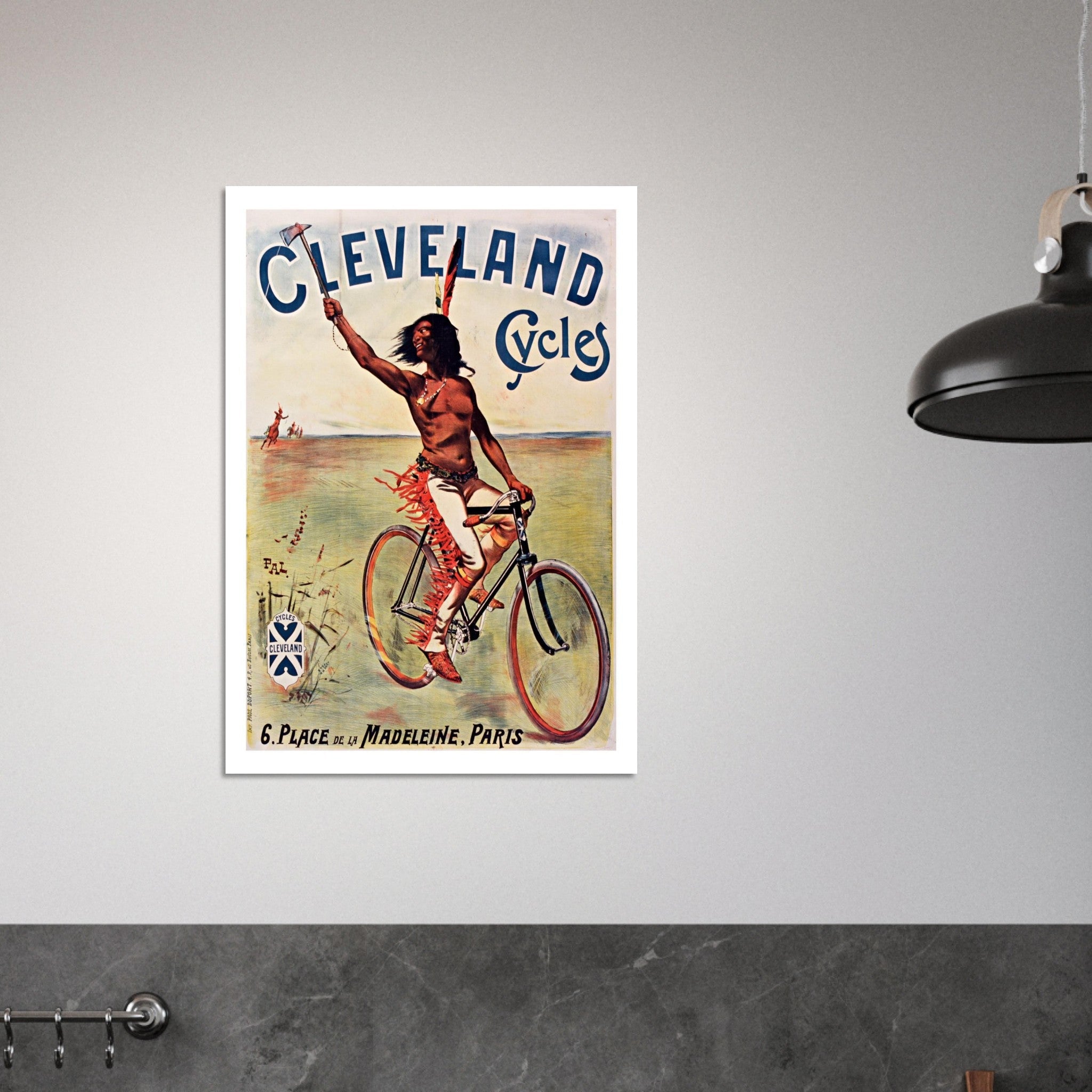 Cleveland Cycles Native American Adventure Poster - Transit Art