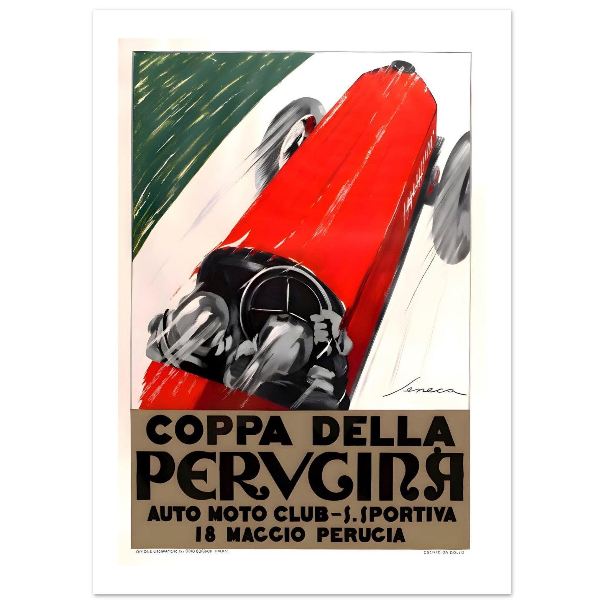 Coppa della Perugina Perugia Racing Poster - Transit Art