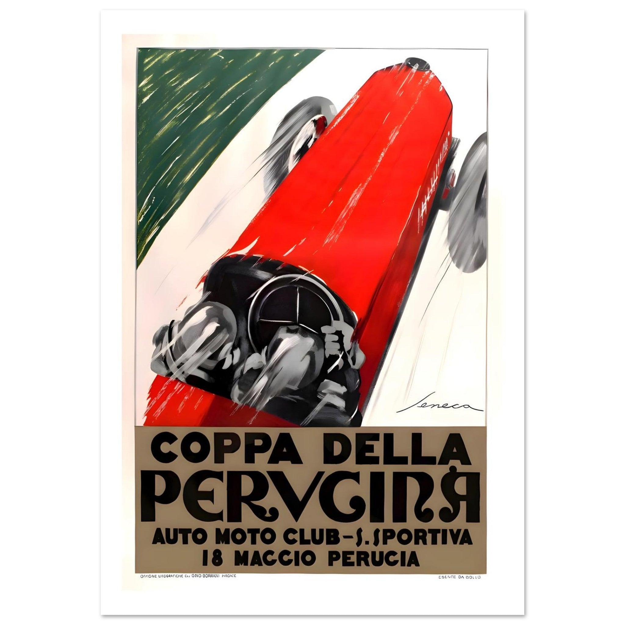 Coppa della Perugina Perugia Racing Poster - Transit Art