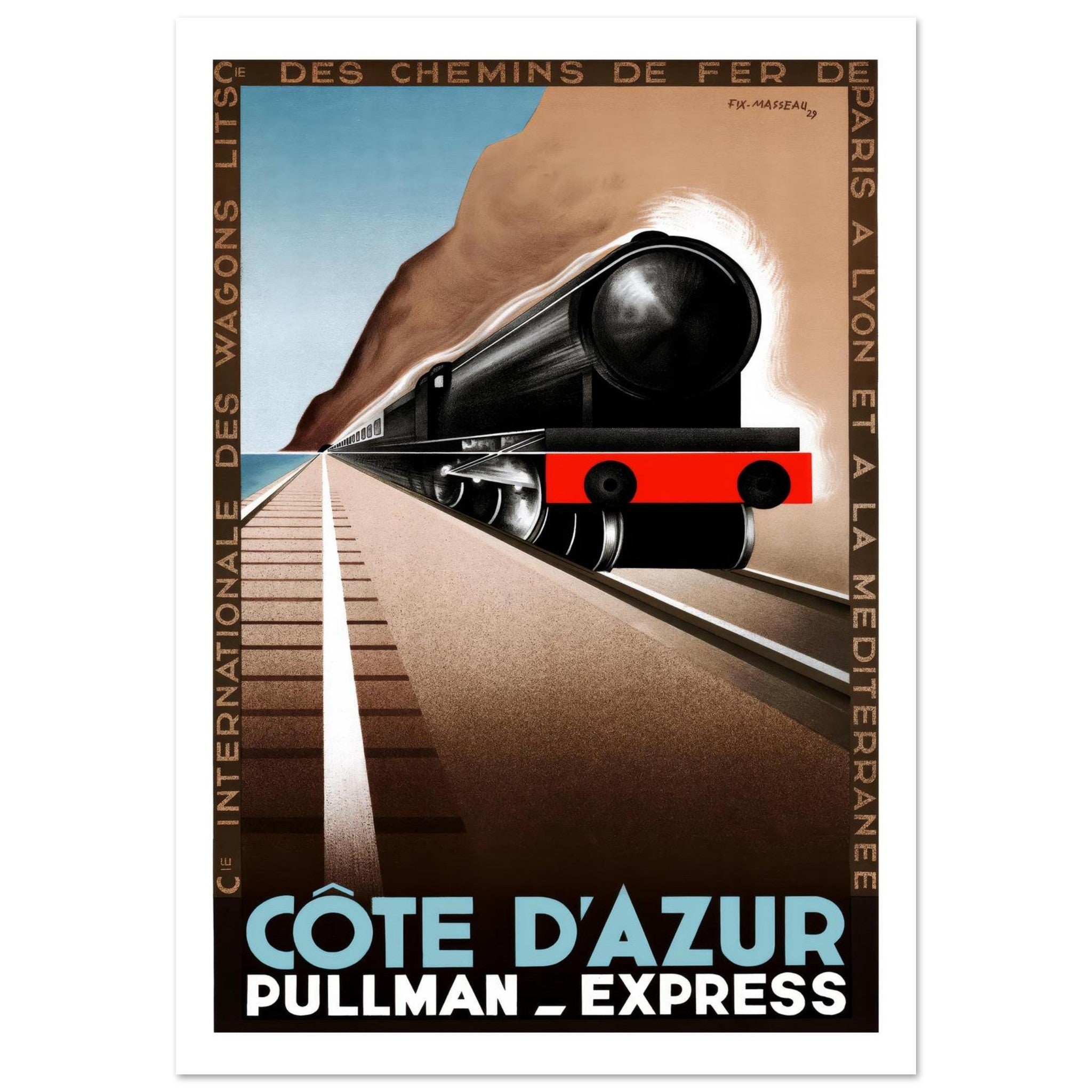 Côte D'Azur Pullman Express Poster - Transit Art