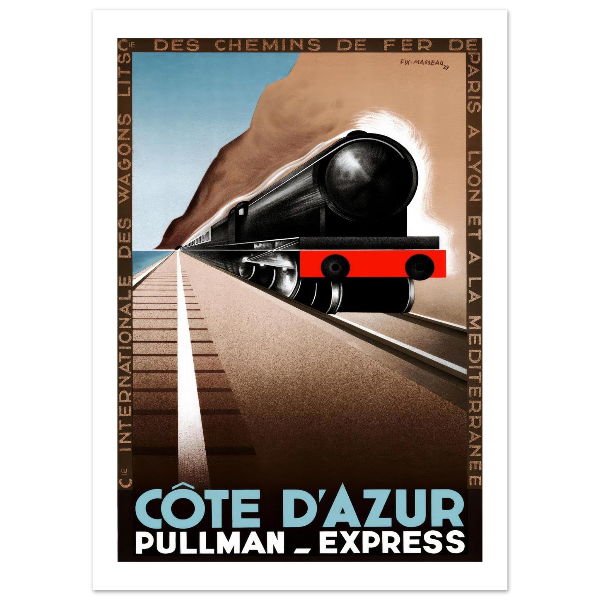 Côte D'Azur Pullman Express Poster - Transit Art