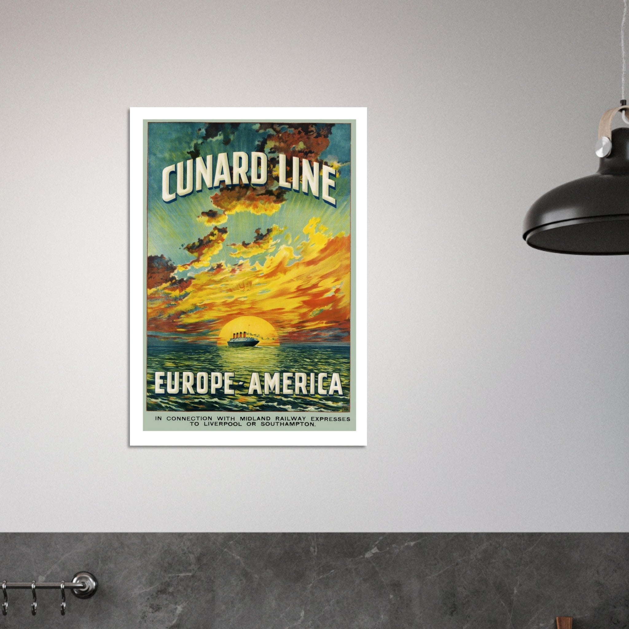 Cunard Line Vintage Poster - Transit Art