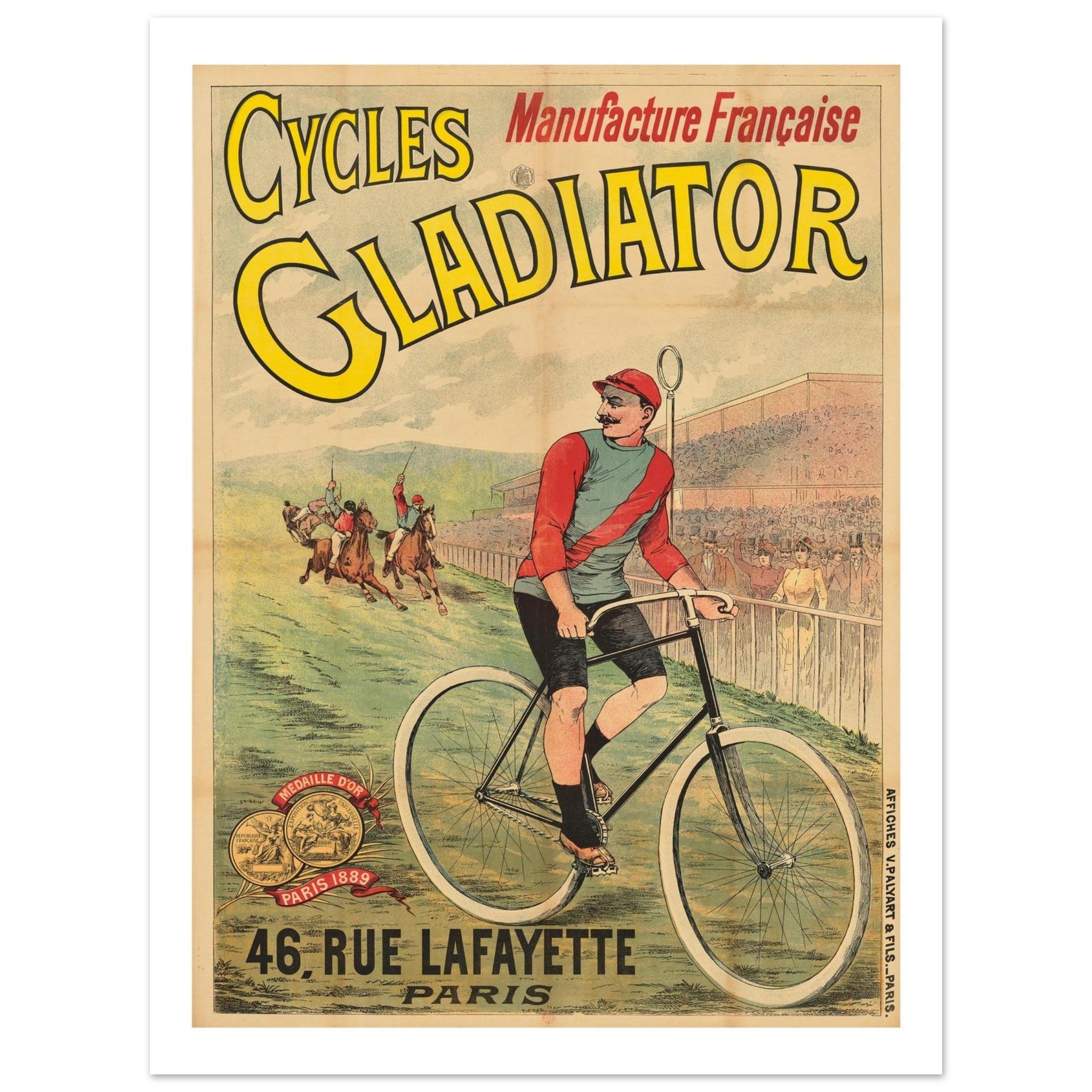 Cycles Gladiator French Racing Success Poster - Transit Art