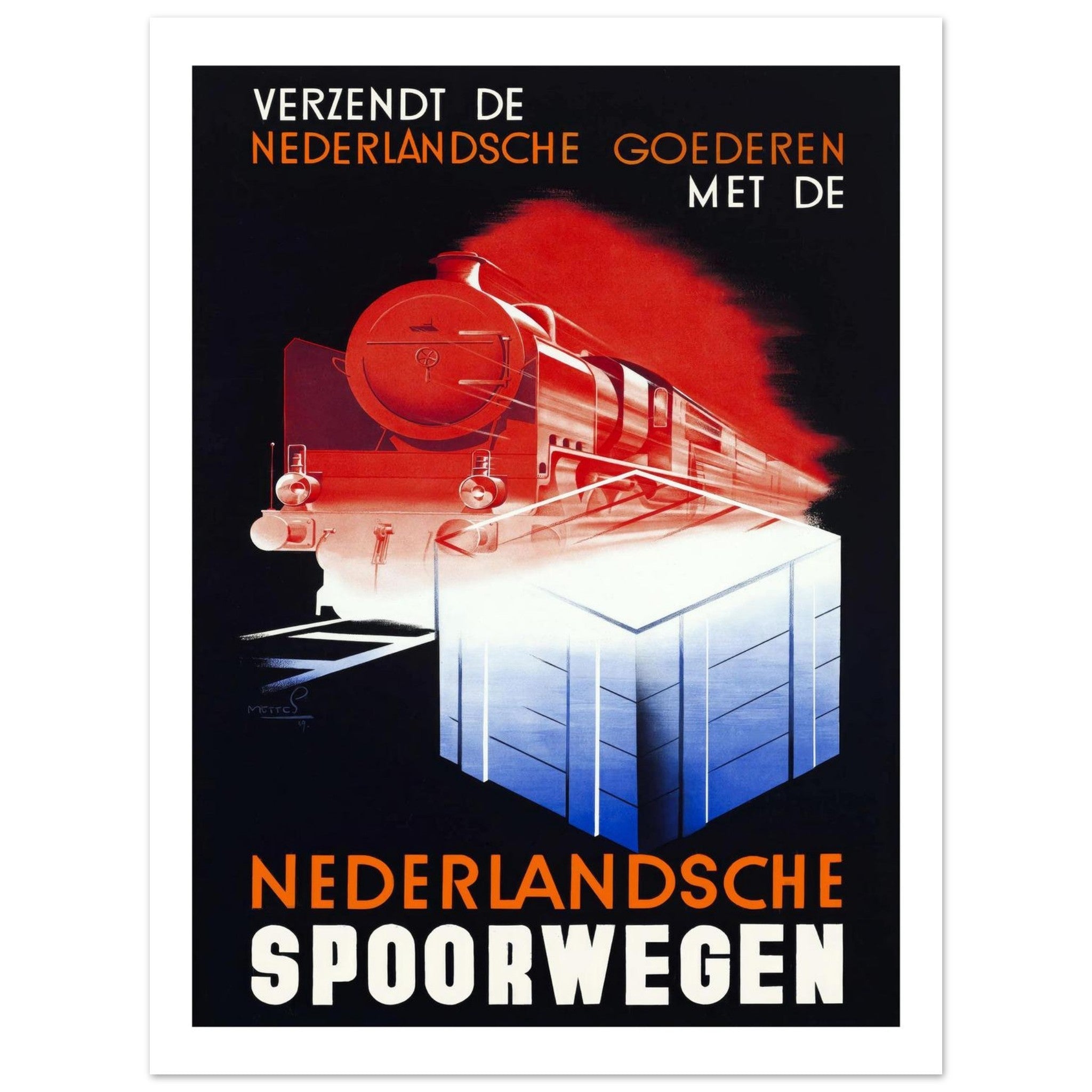 Dutch Railways Cargo Poster - Transit Art