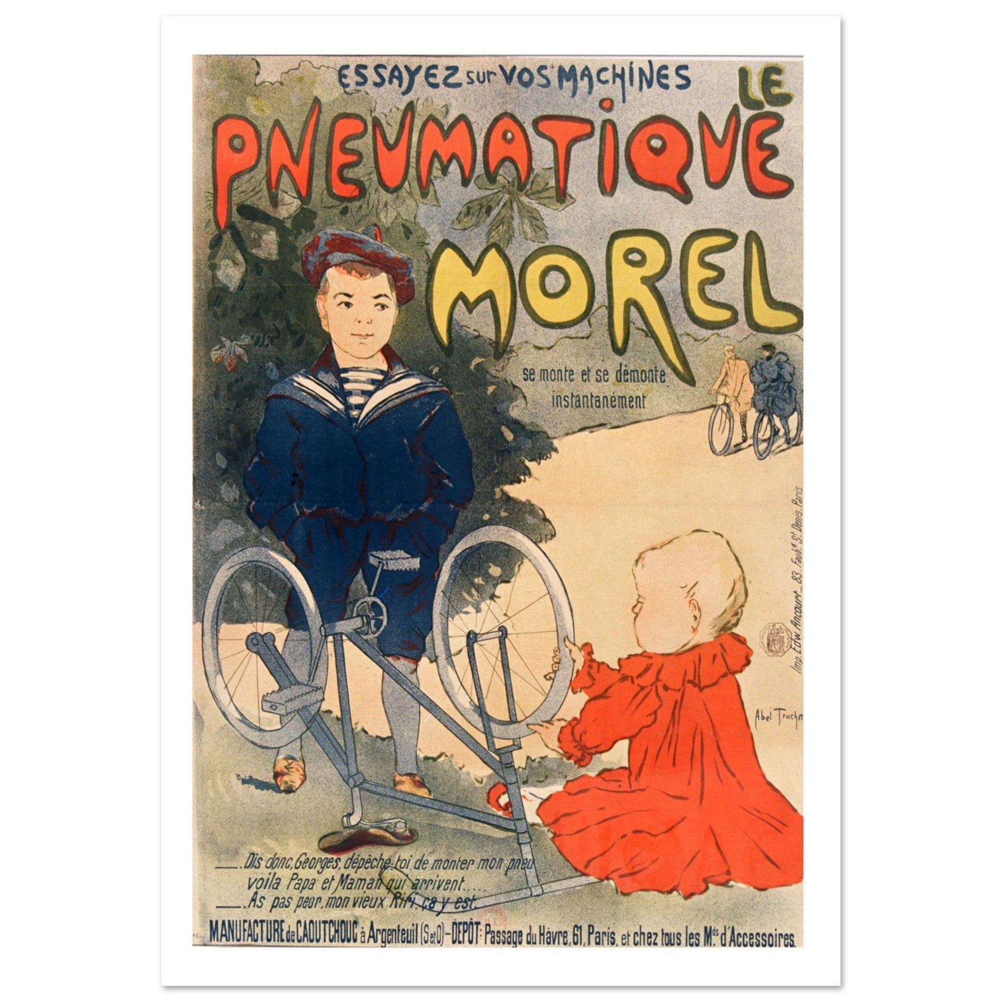 Effortless Modern Automoto Bicycle Travel Poster - Transit Art