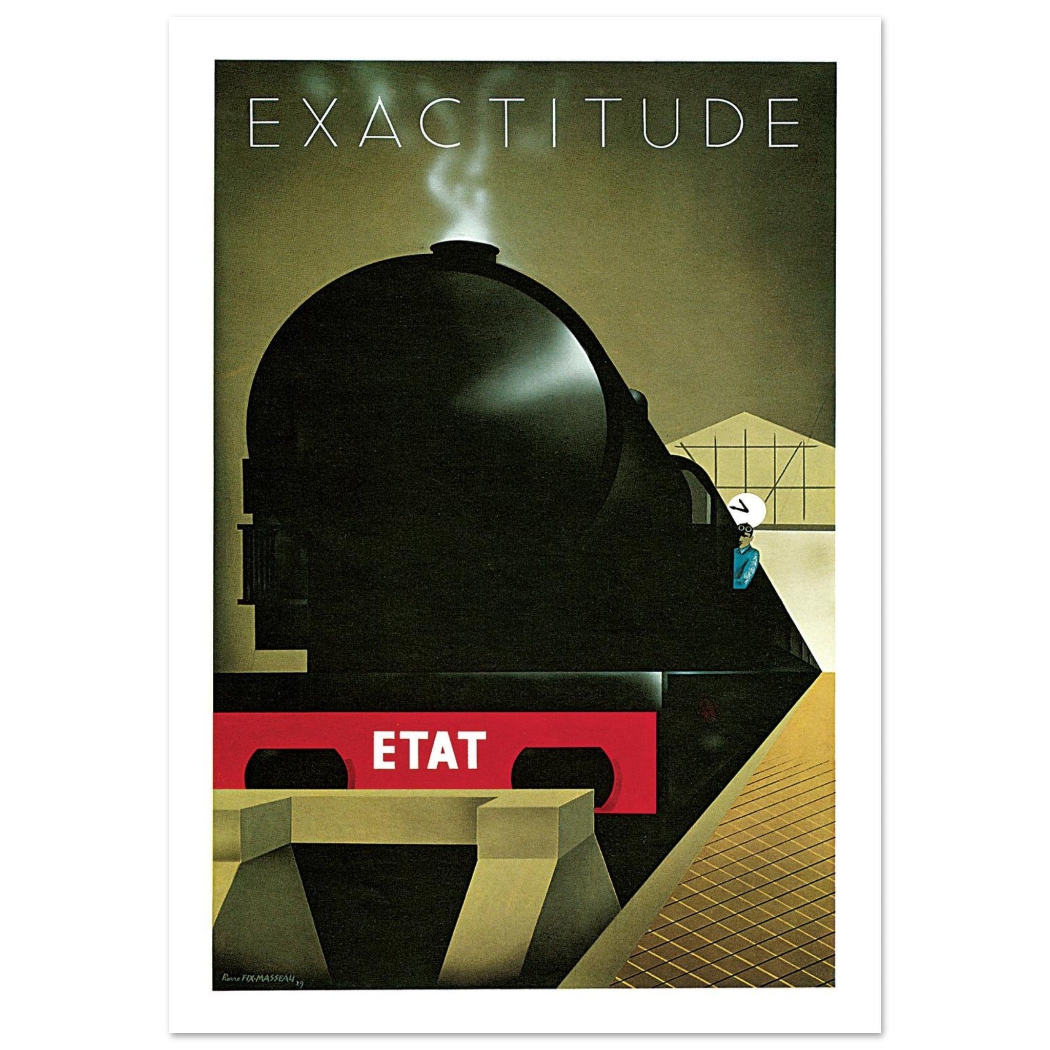 "Exactitude" French State Railway Vintage Poster - Transit Art