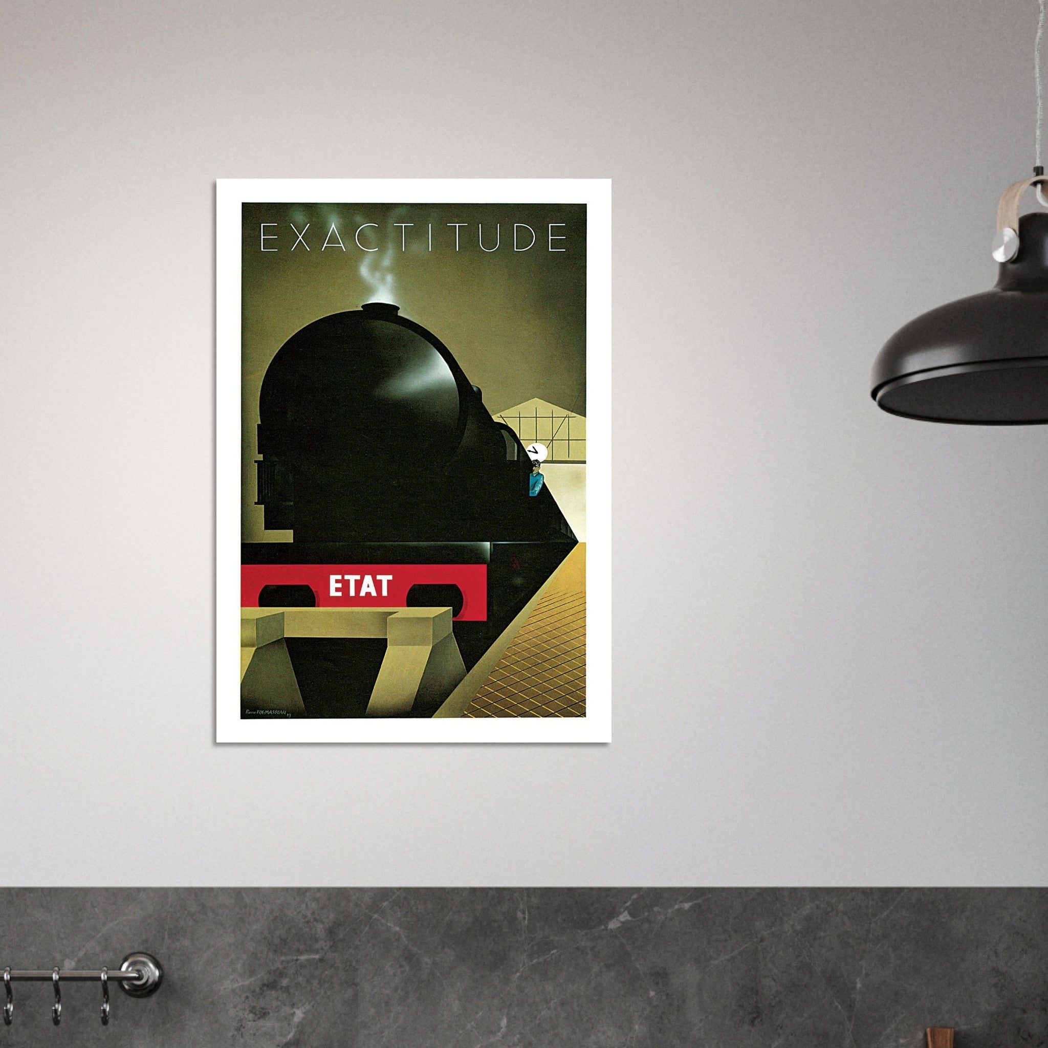 "Exactitude" French State Railway Vintage Poster - Transit Art