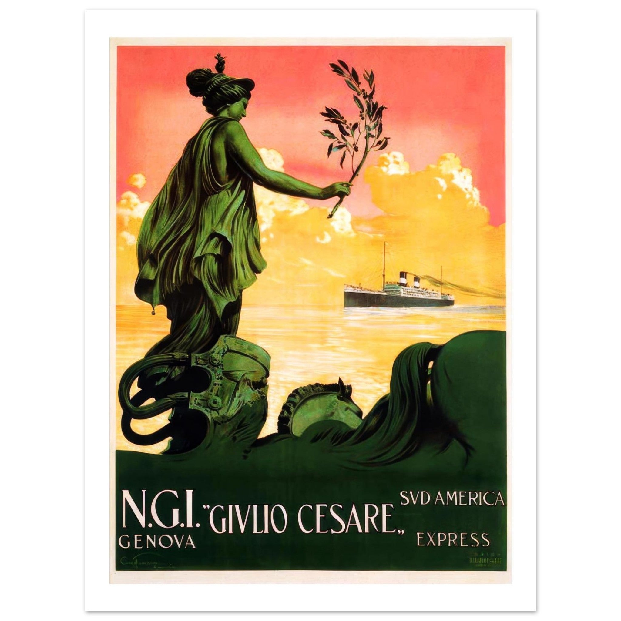 Givlio Cesare "SVD America Express" Vintage Poster - Transit Art