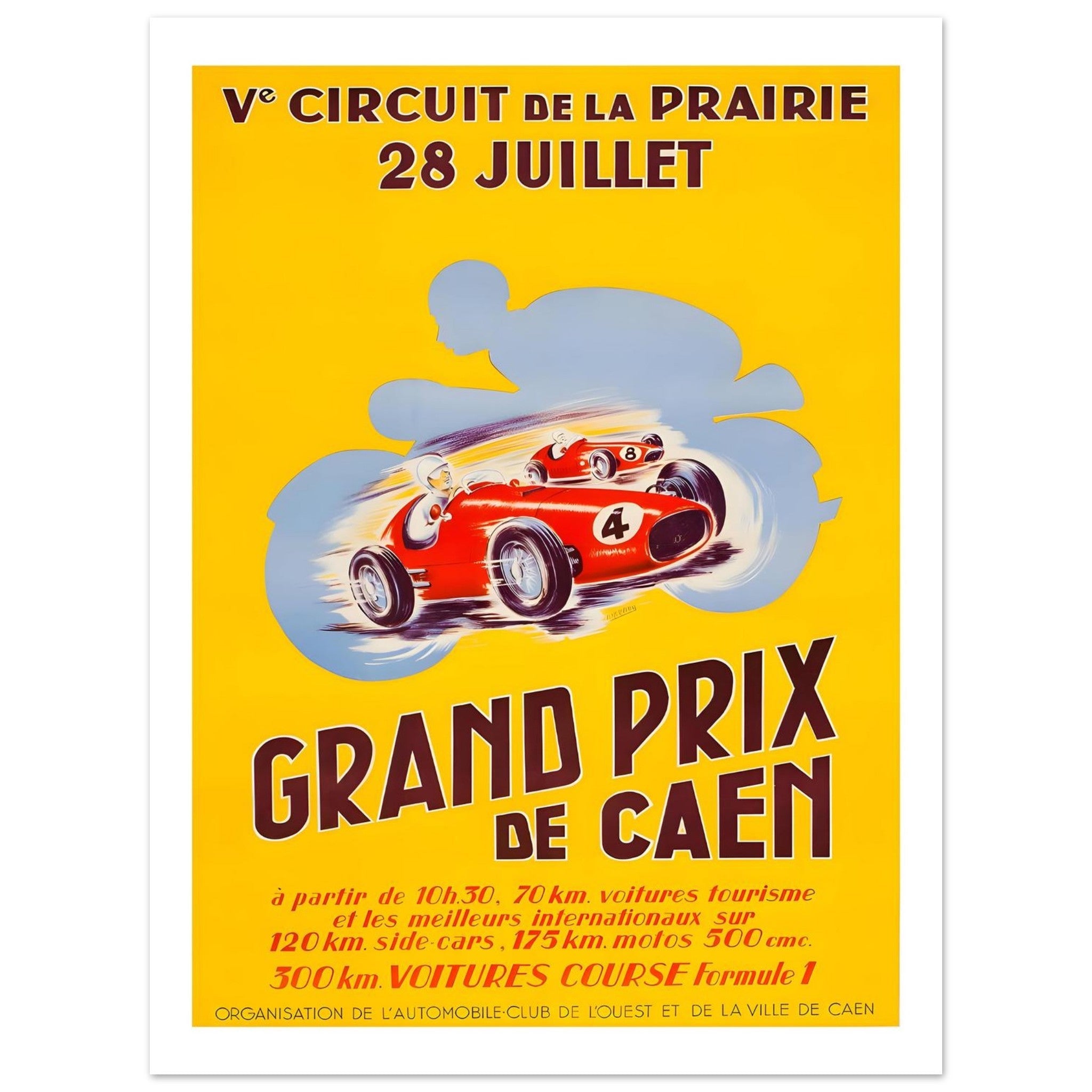 Grand Prix de Caen Circuit de la Prairie Poster - Transit Art