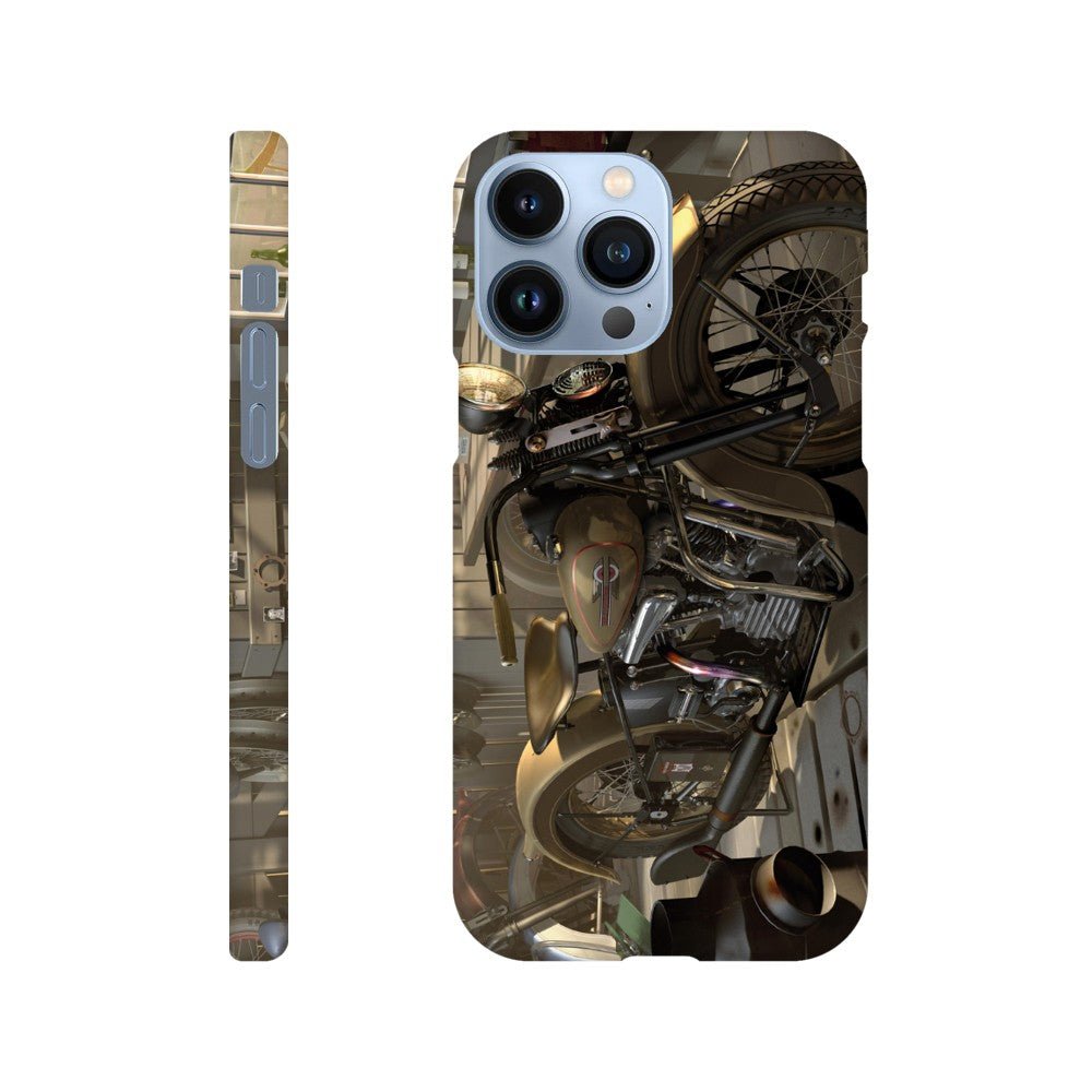 Harley in barn - mobile case - Transit Art