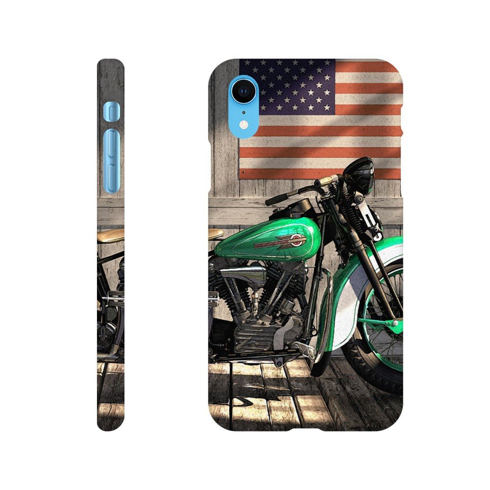 Harley under flag - Mobile cover - Transit Art