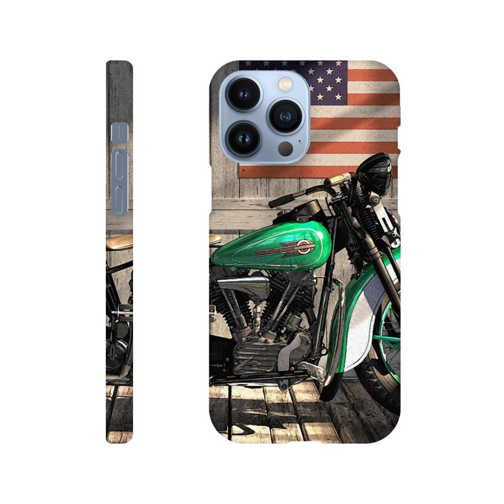 Harley under flag - Mobile cover - Transit Art