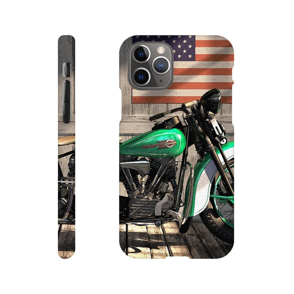 Harley under flag - Mobile cover - Transit Art