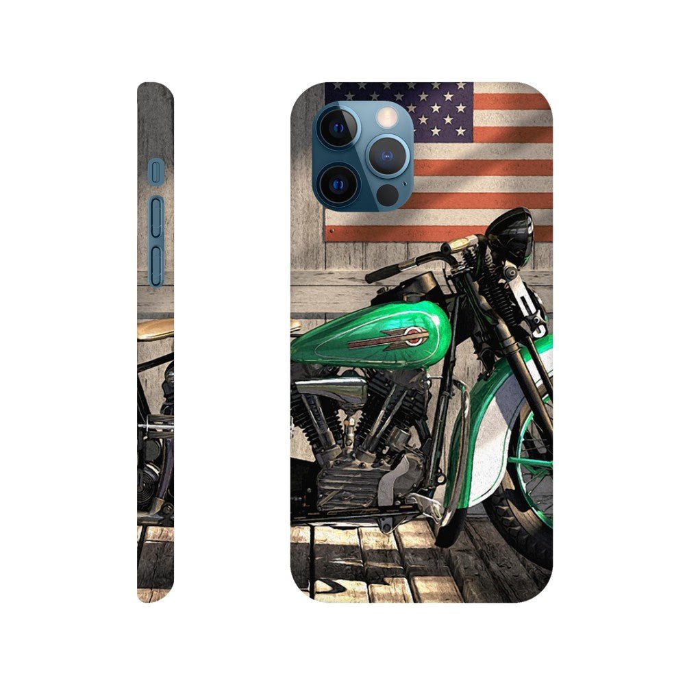 Harley under flag - Mobile cover - Transit Art
