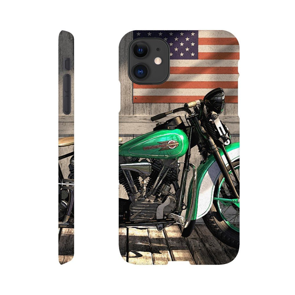 Harley under flag - Mobile cover - Transit Art
