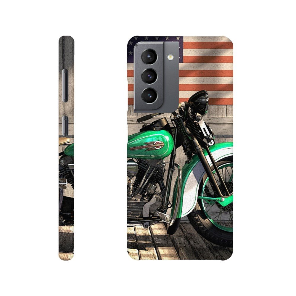 Harley under flag - Mobile cover - Transit Art