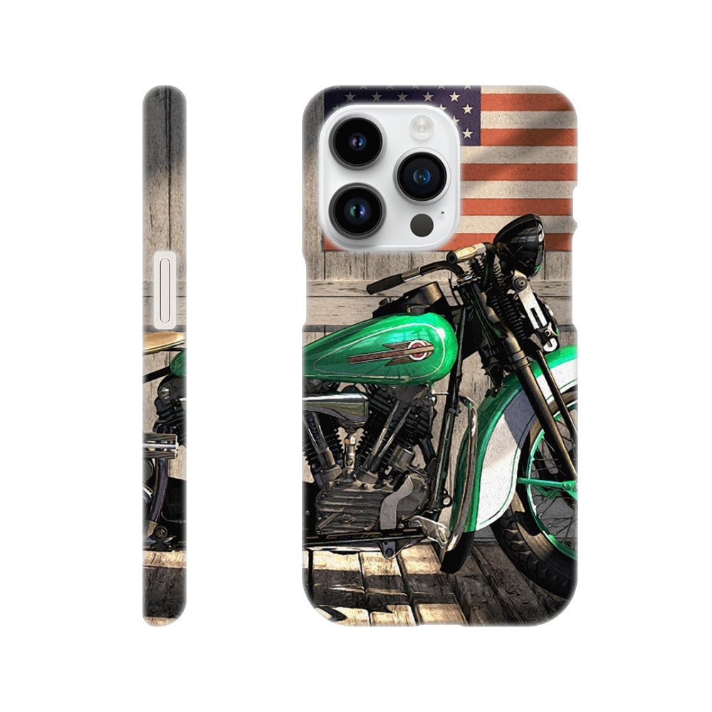 Harley under flag - Mobile cover - Transit Art
