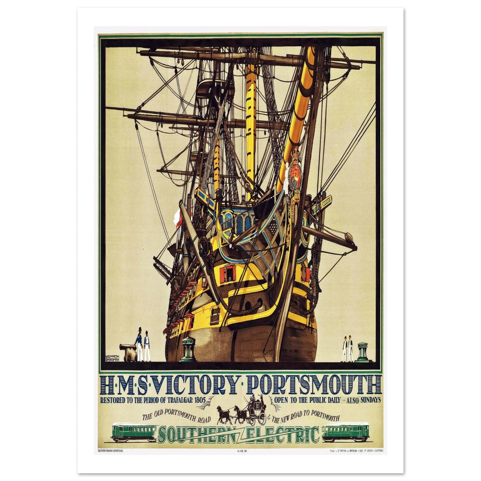 HMS Victory Portsmouth Poster - Transit Art