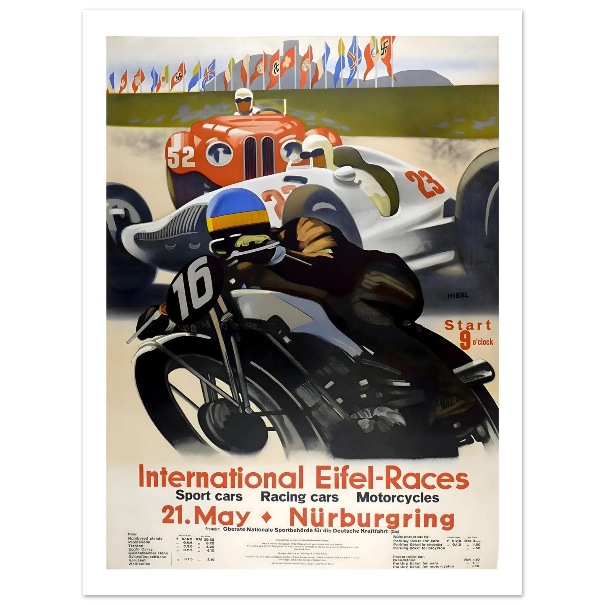 International Eifel - Races Nürburgring Poster: Speed and Competition Mixed - Transit Art
